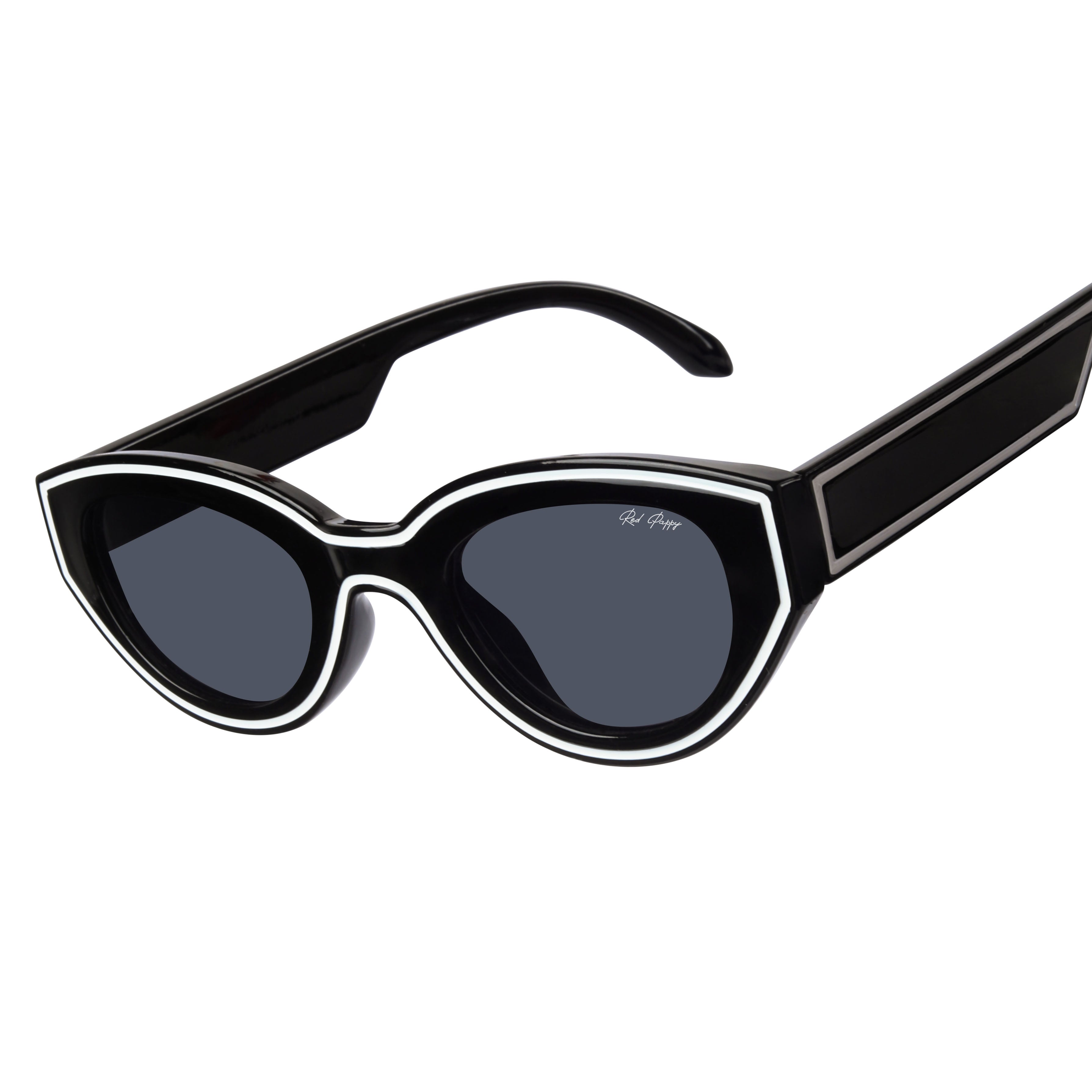 Chronon Black Rectangle Sunglasses