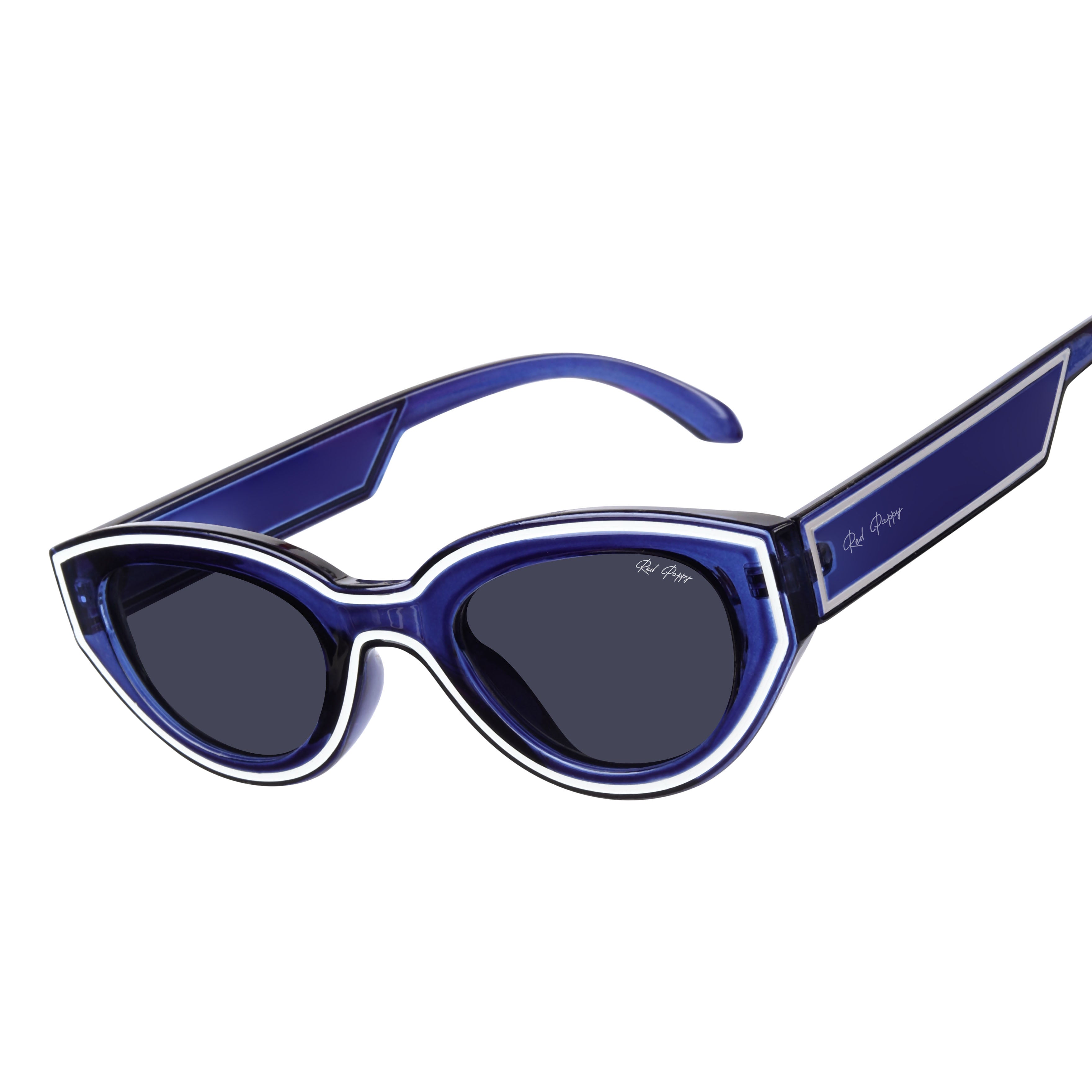 Chronon Blue Rectangle Sunglasses