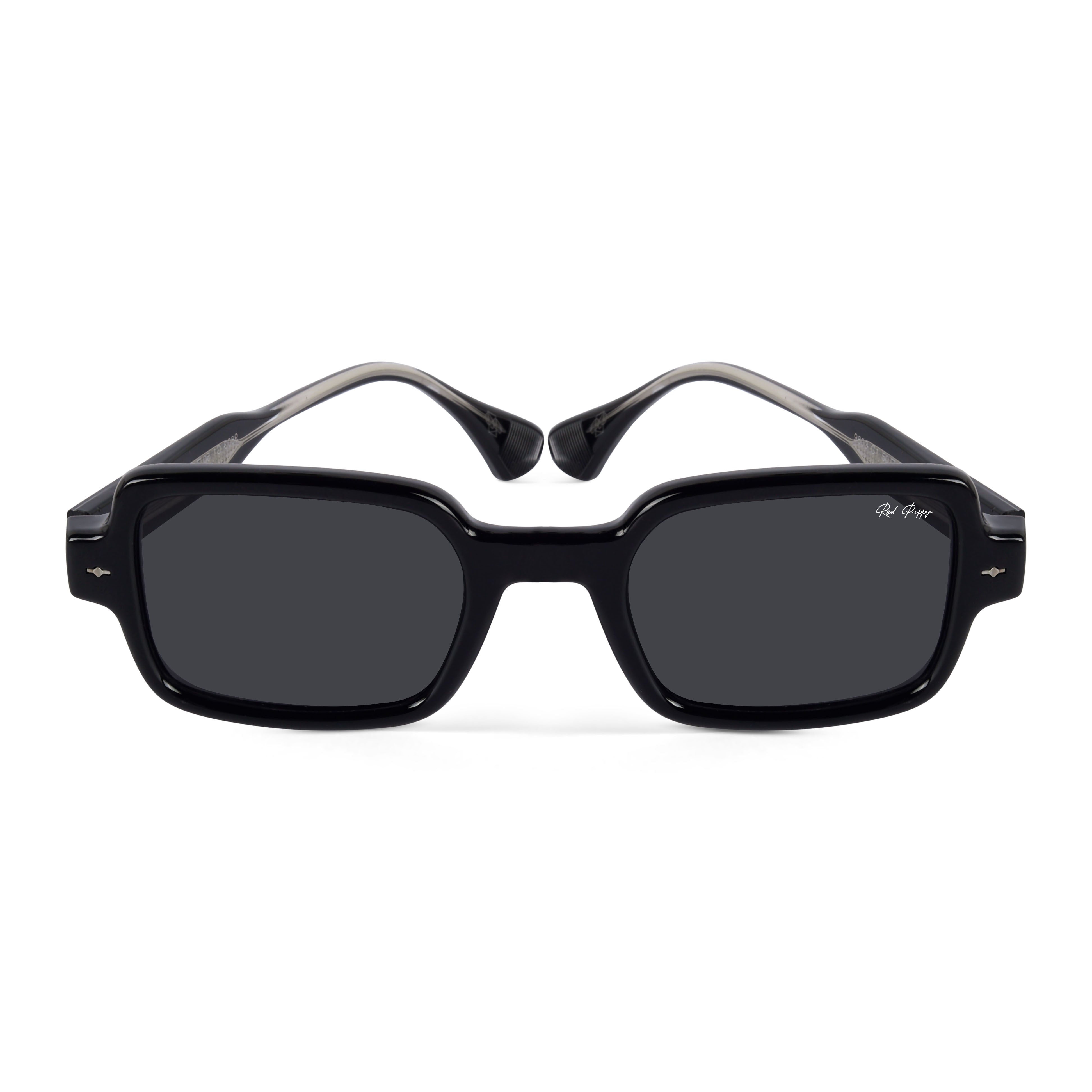 Crescendo Black Rectangle Sunglasses