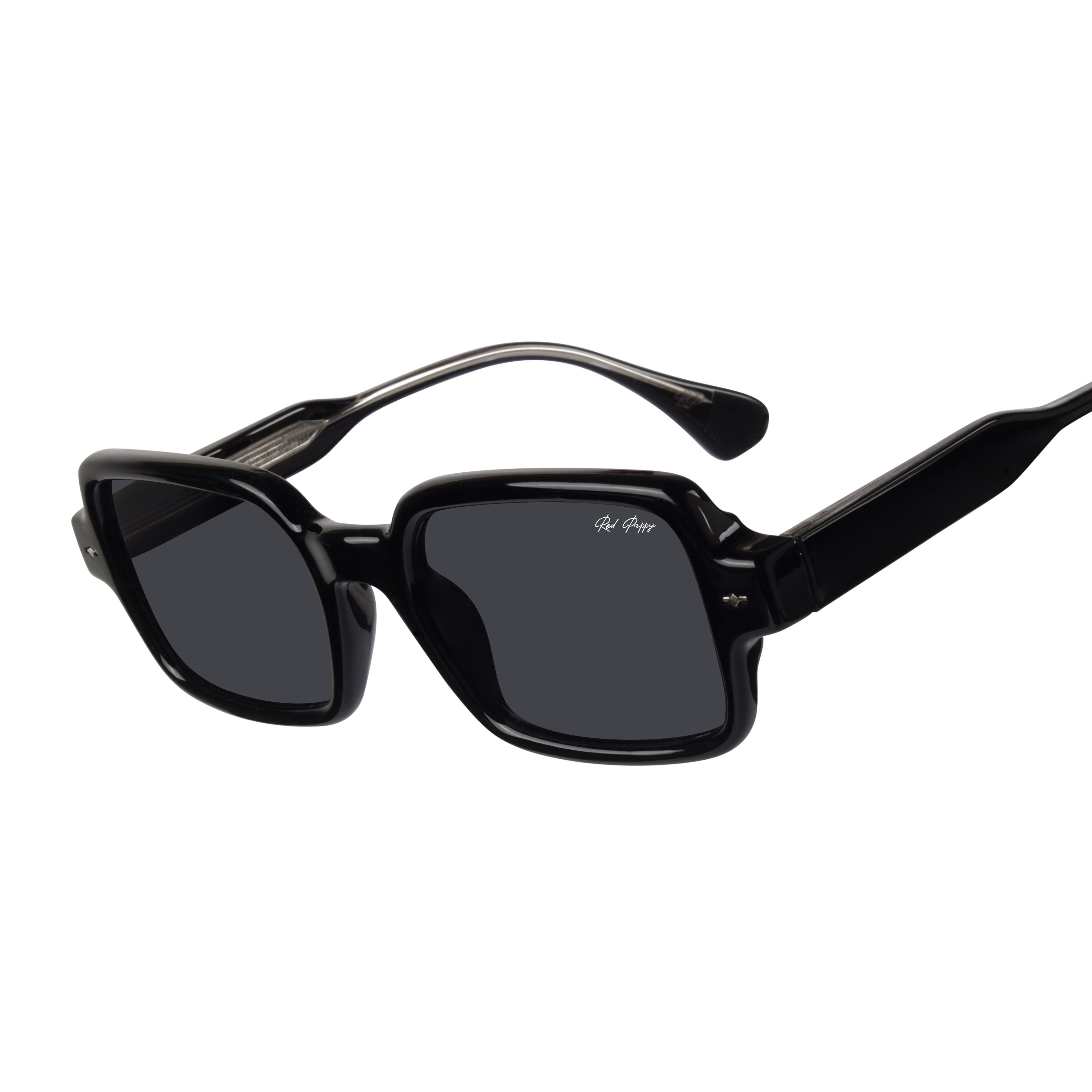 Crescendo Black Rectangle Sunglasses