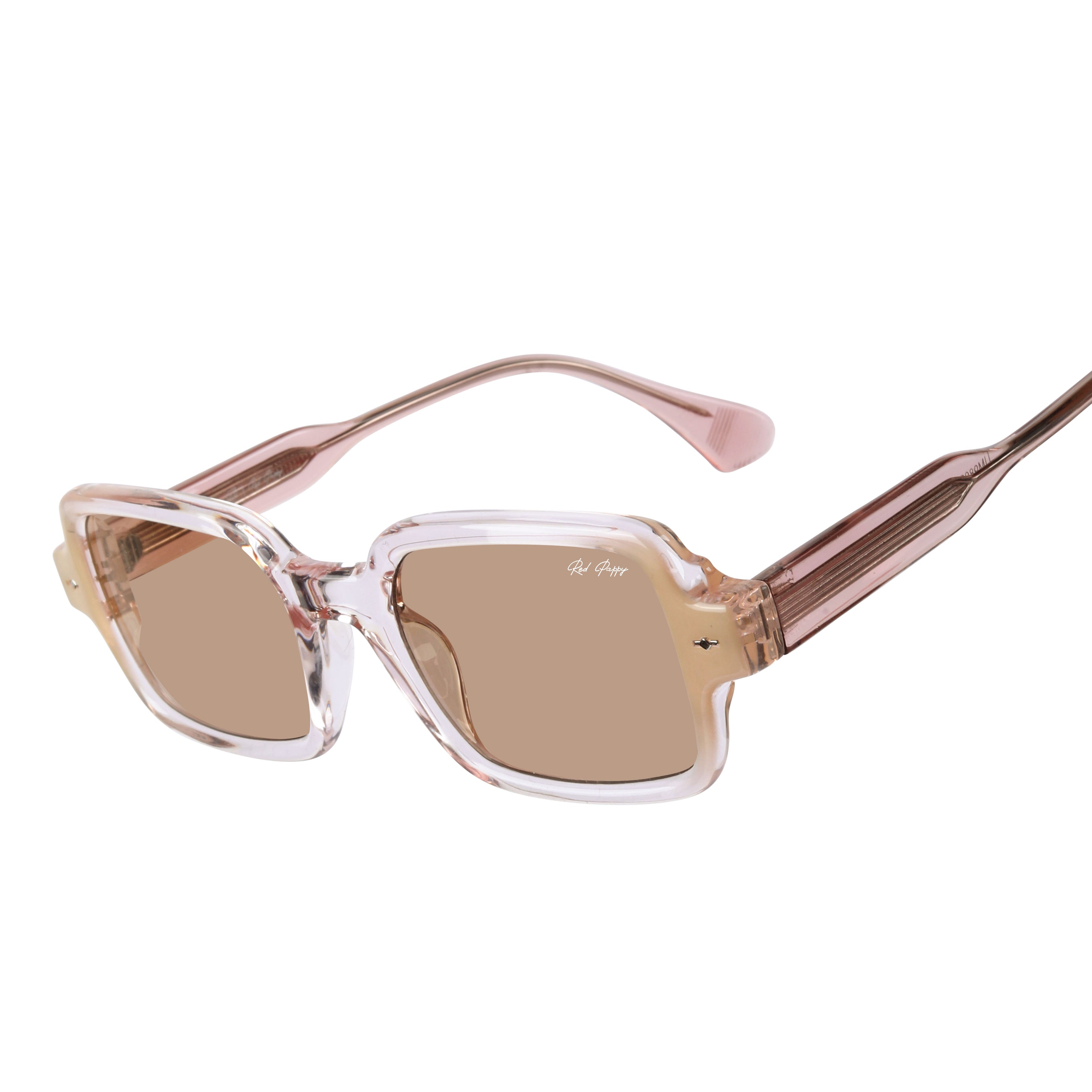 Crescendo Brown Rectangle Sunglasses