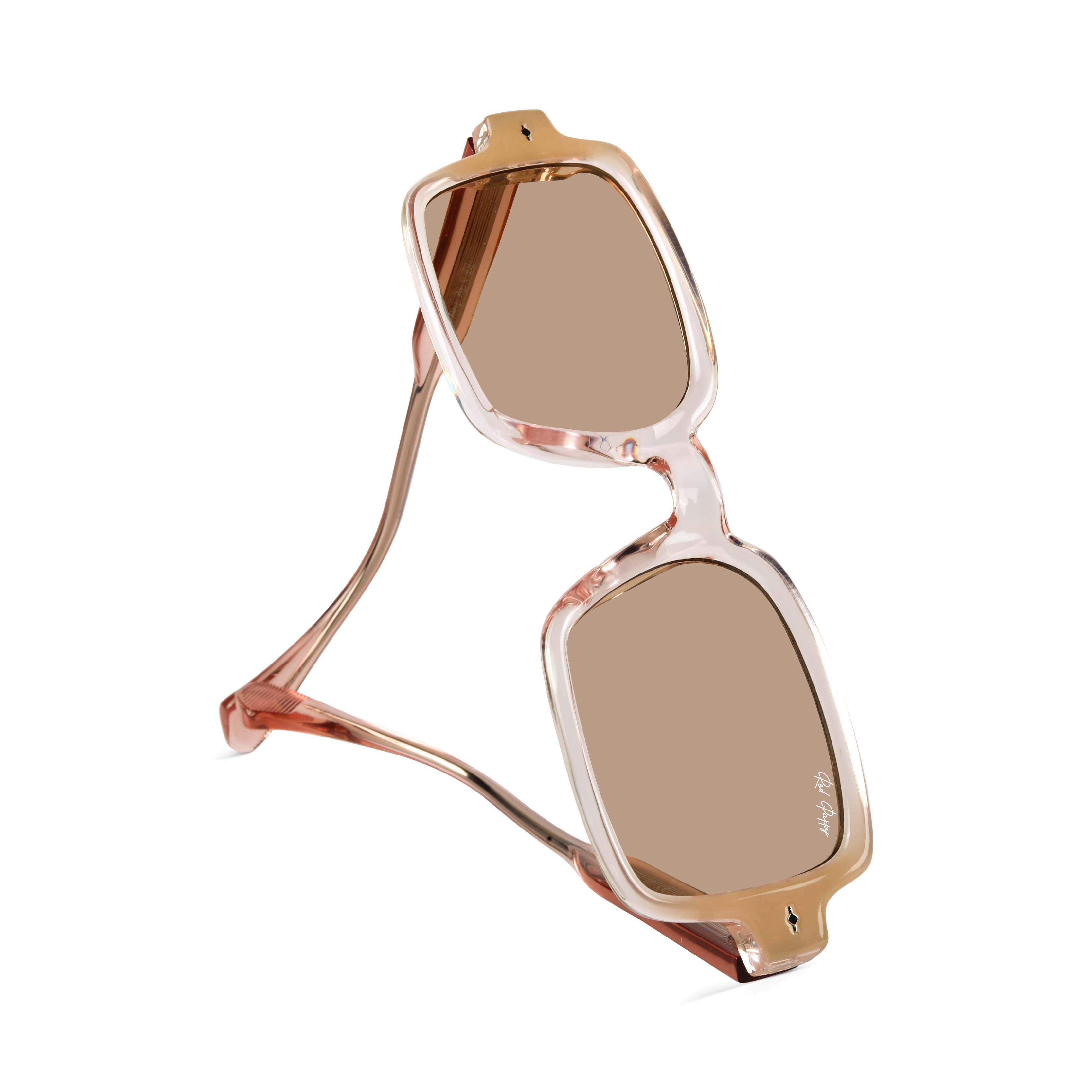 Crescendo Brown Rectangle Sunglasses