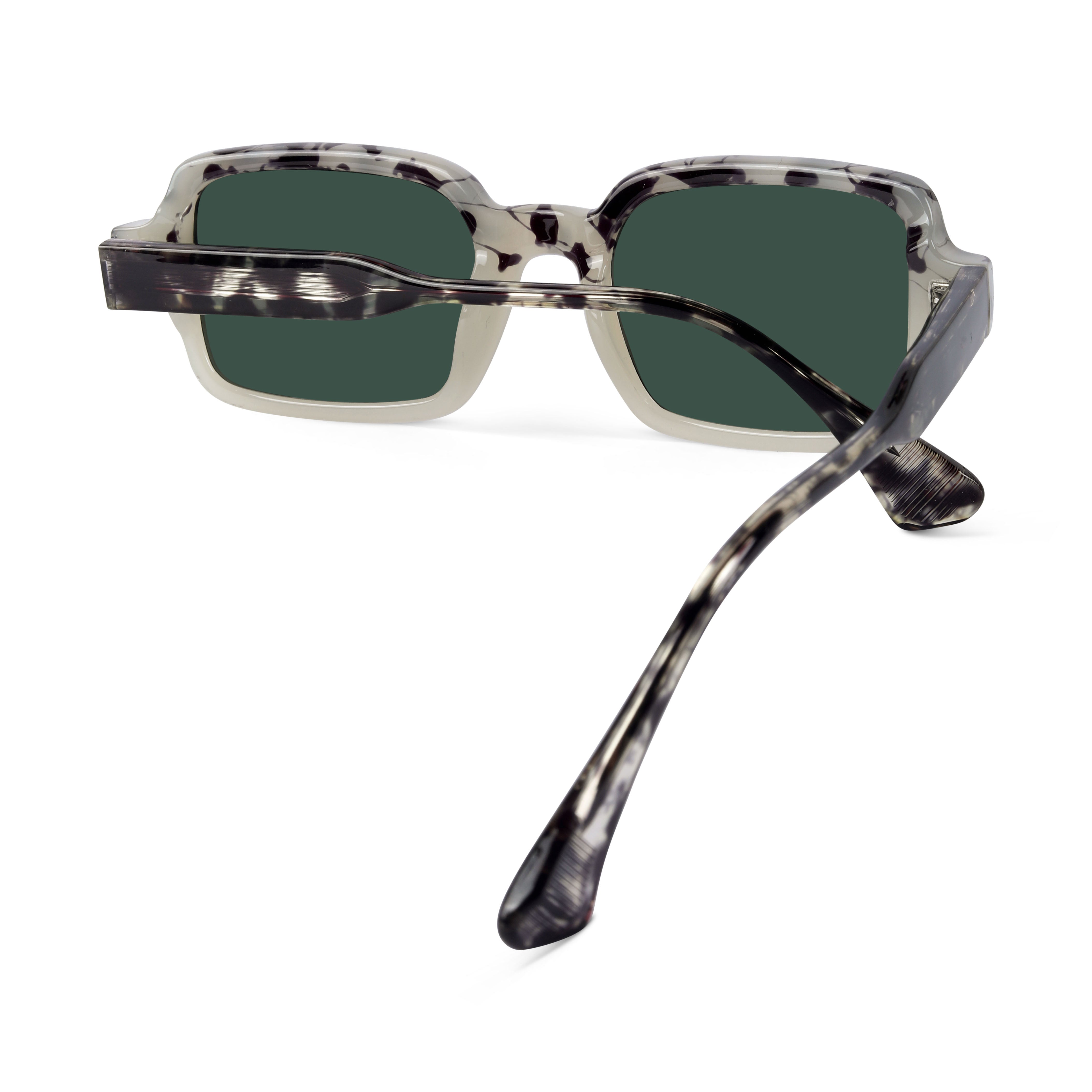 Crescendo Green Rectangle Sunglasses