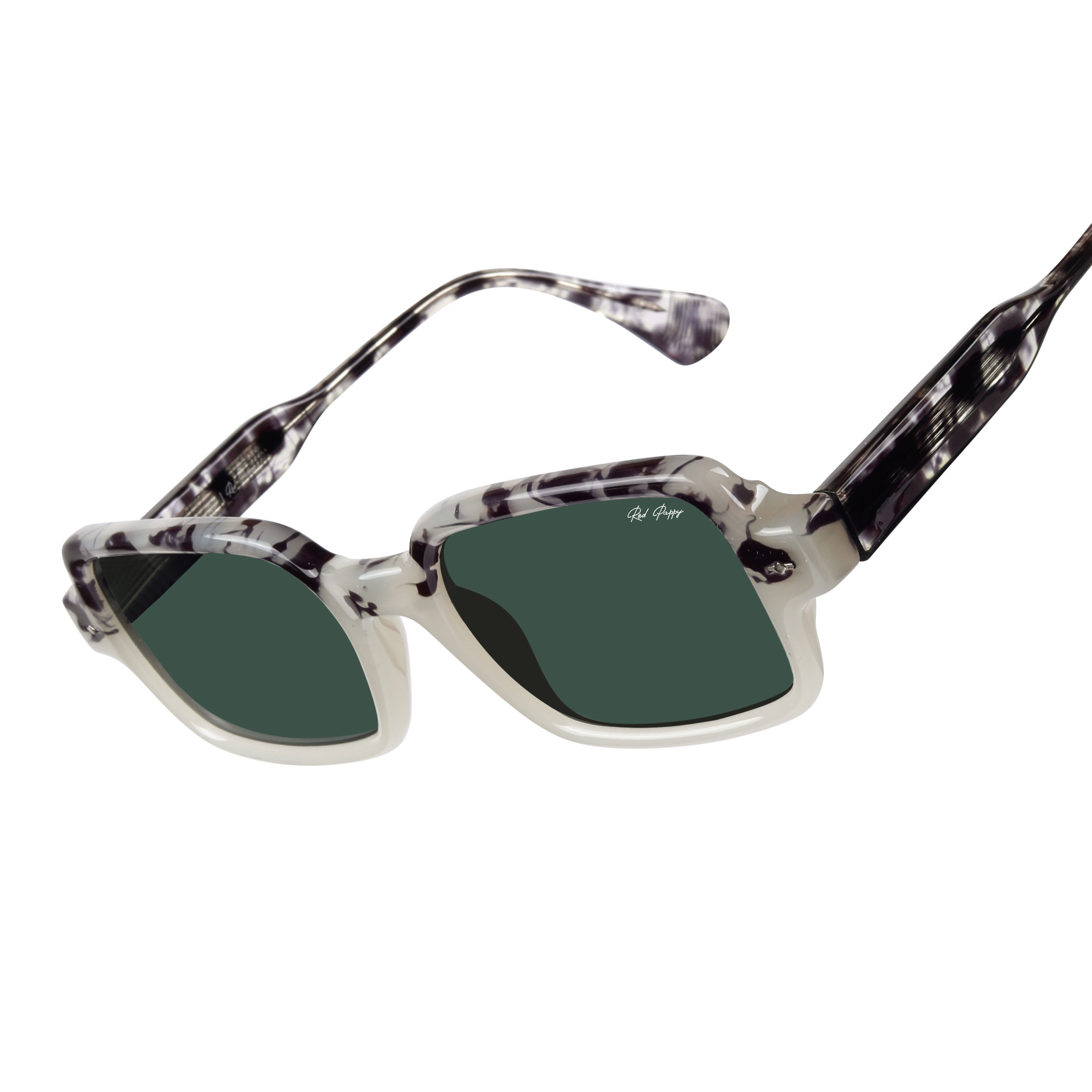 Crescendo Green Rectangle Sunglasses