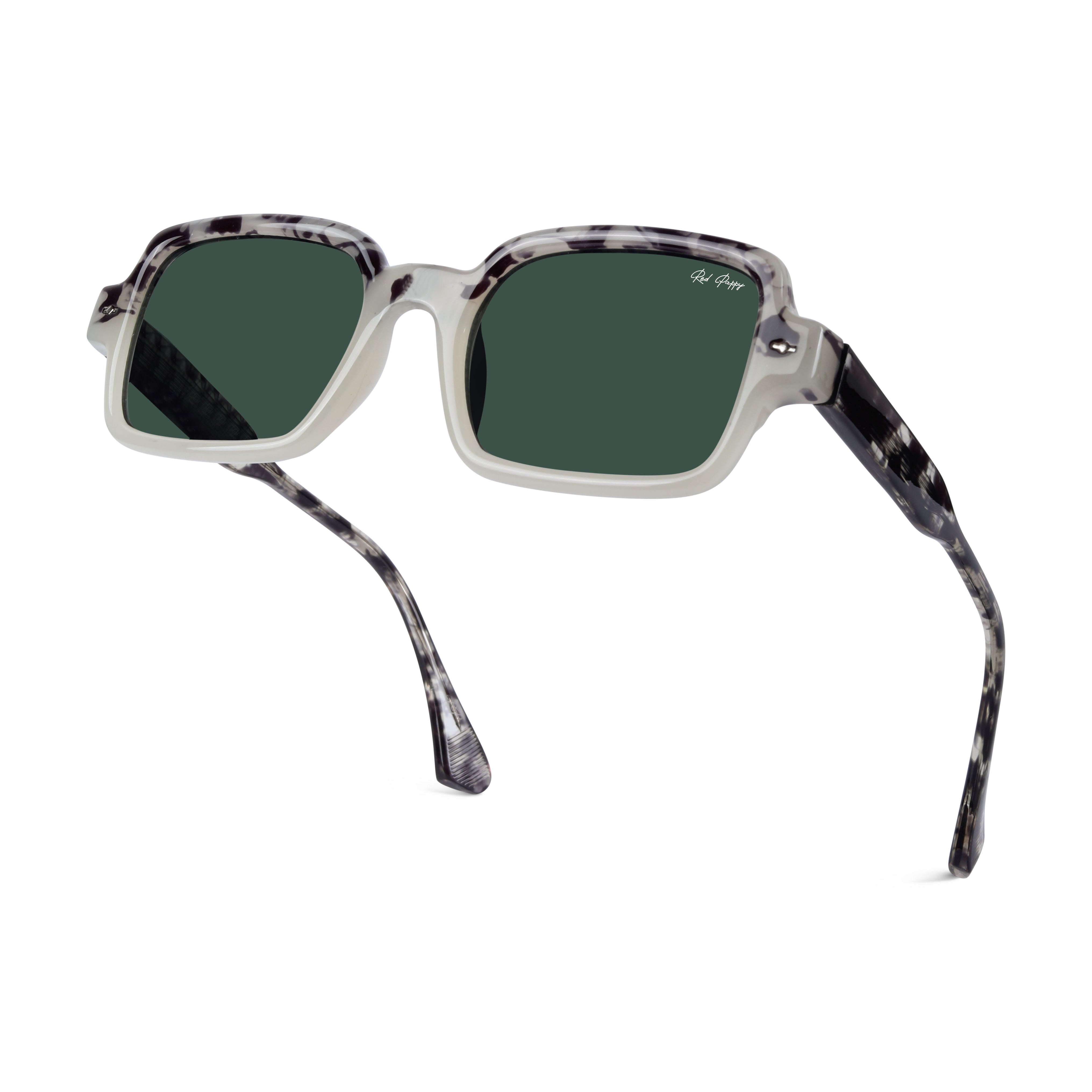 Crescendo Green Rectangle Sunglasses