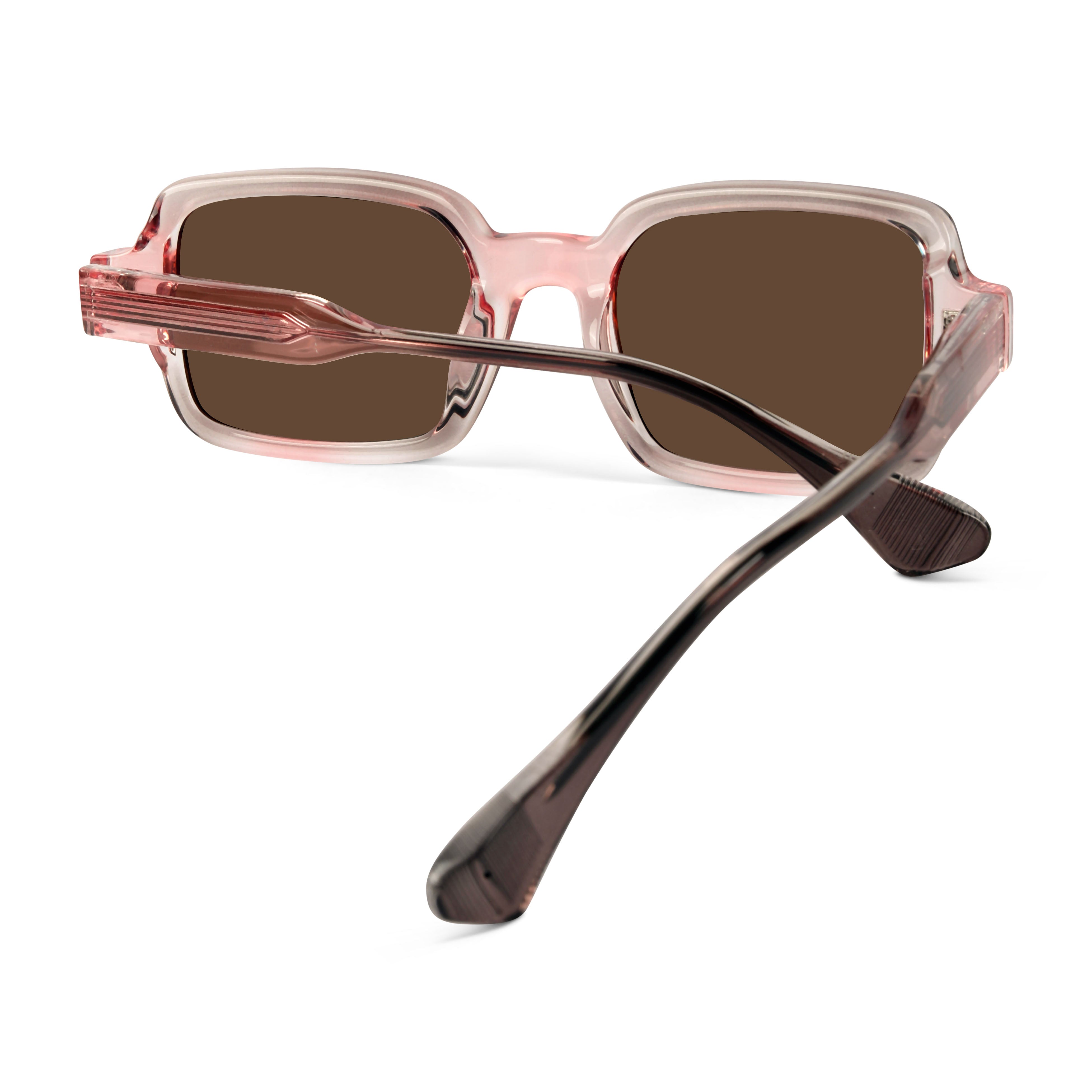 Crescendo Peach Rectangle Sunglasses