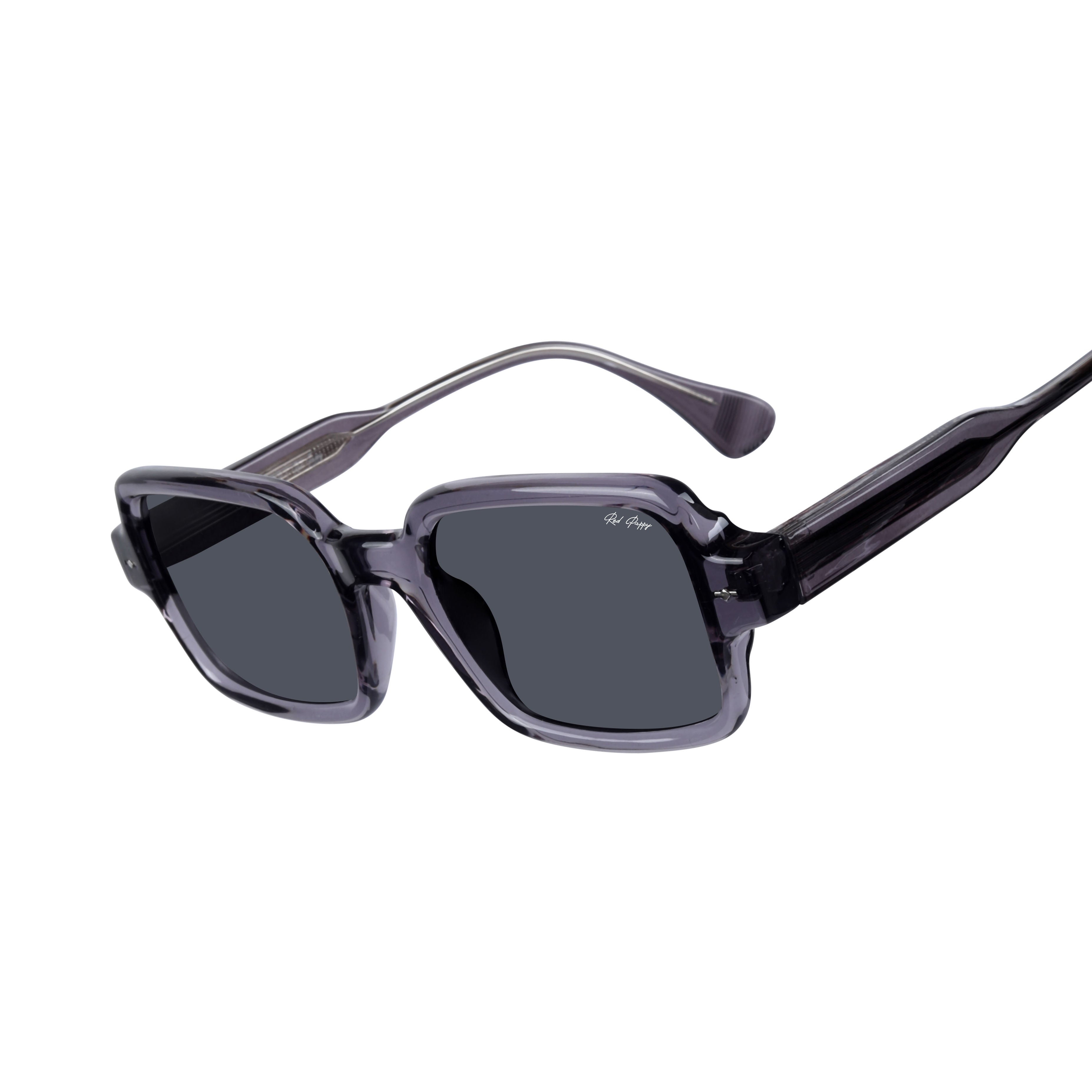 Crescendo Purple Rectangle Sunglasses