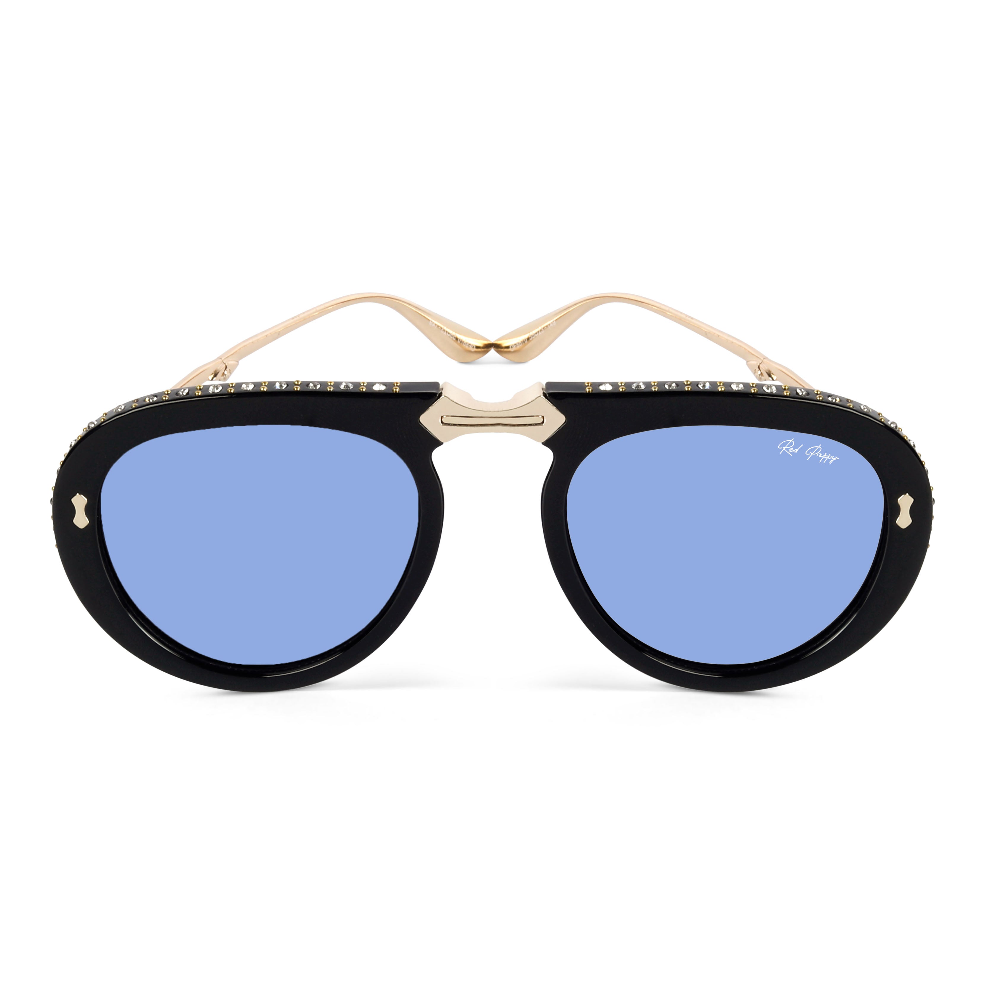 Crystara Blue Aviator Sunglasses