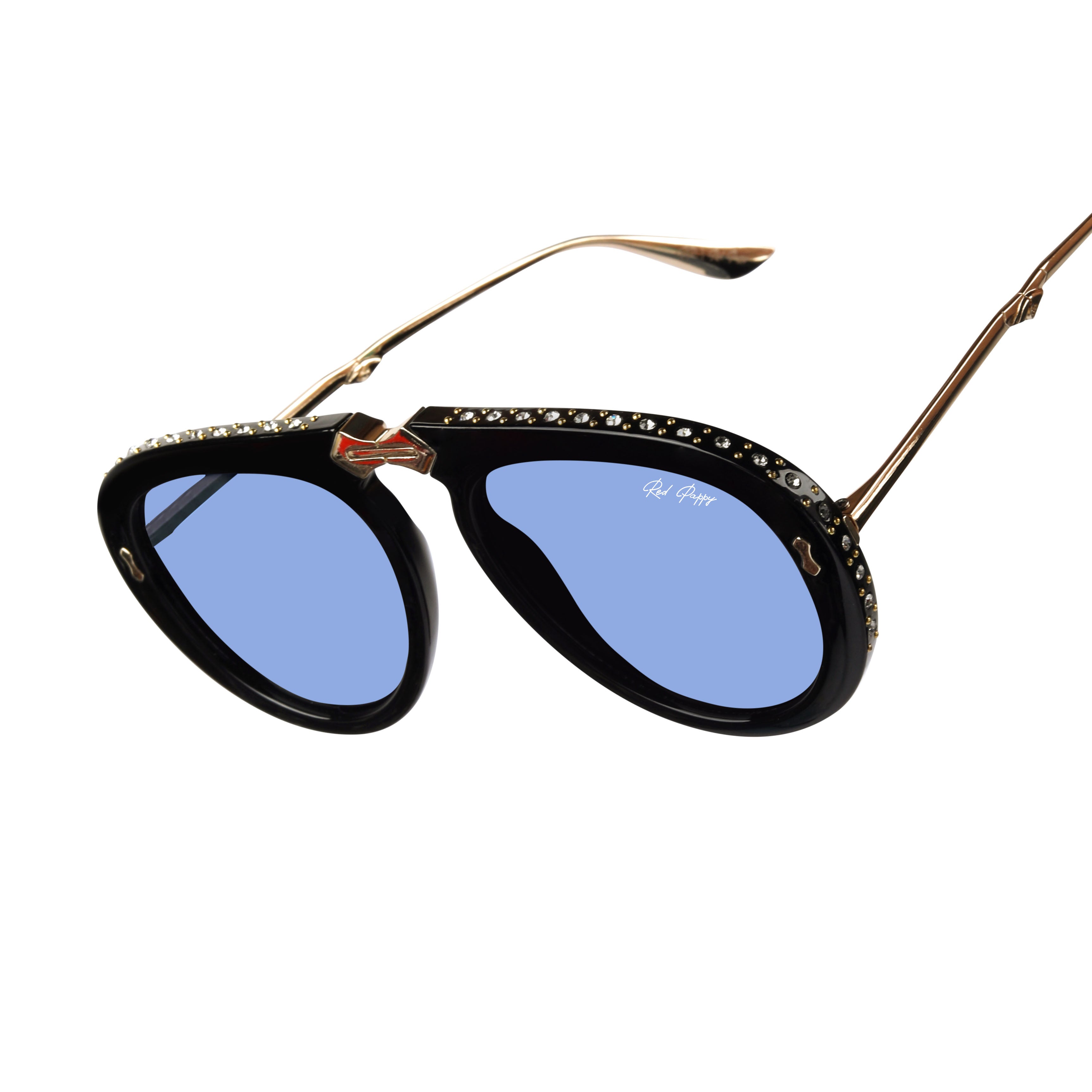 Crystara Blue Aviator Sunglasses