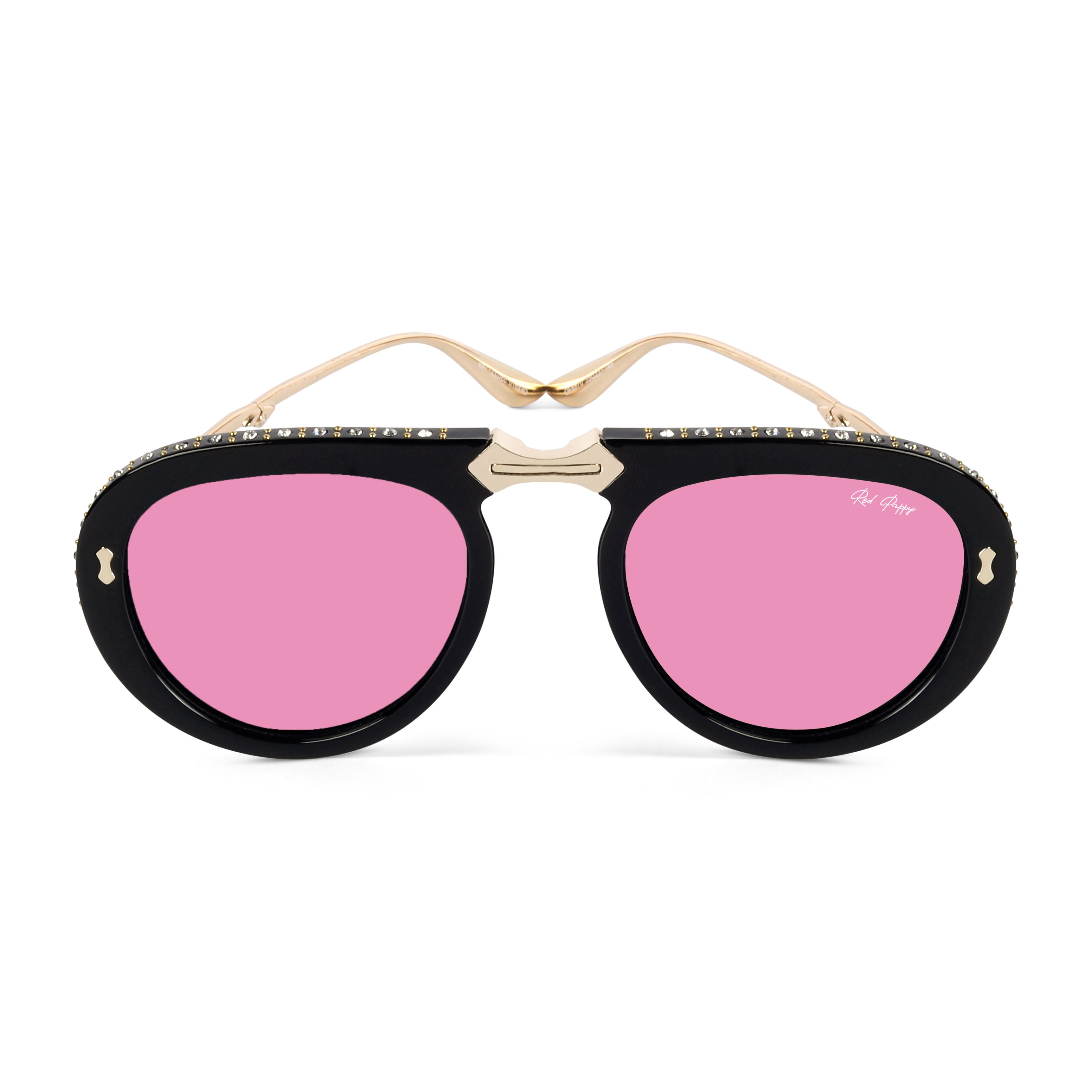 Crystara Pink Aviator Sunglasses