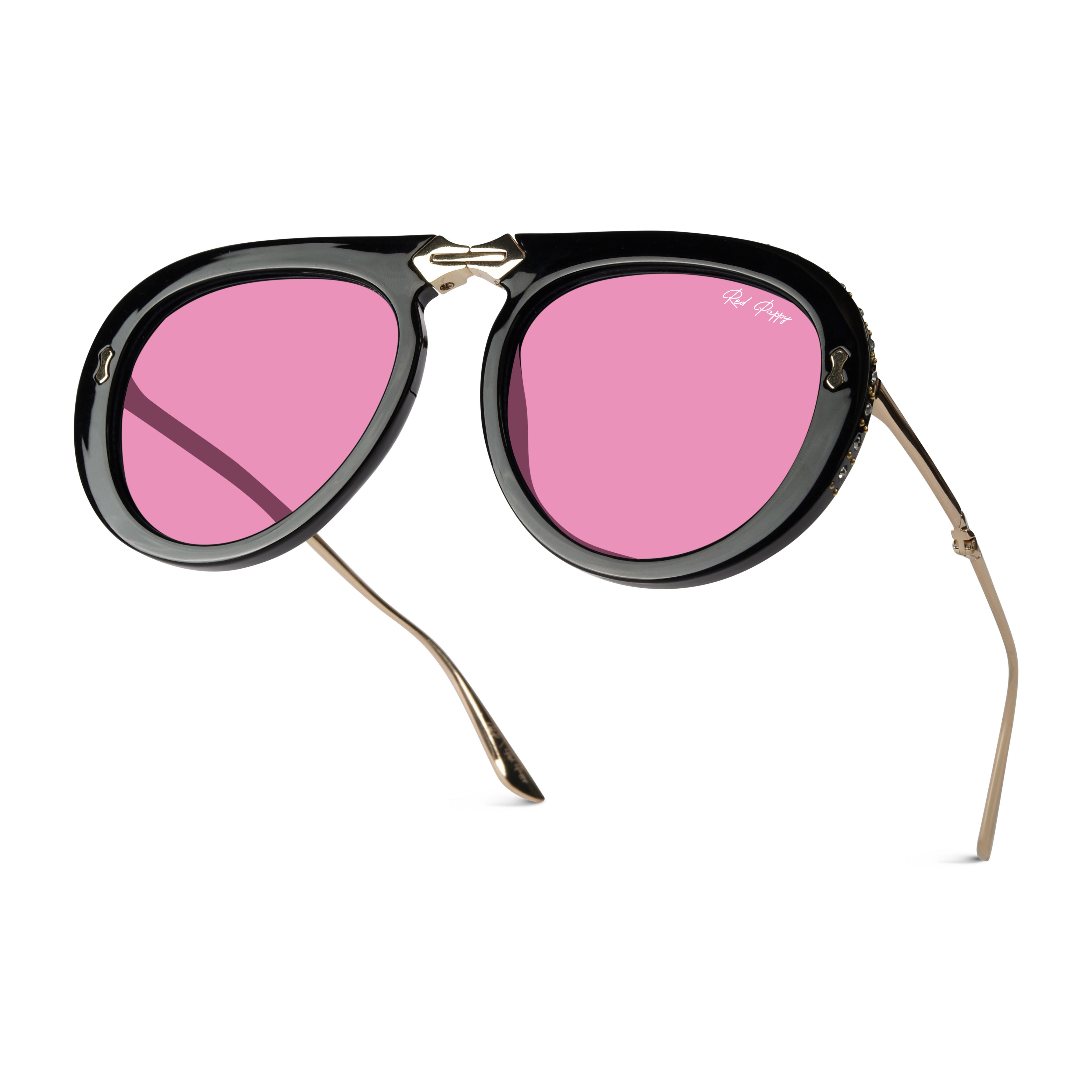 Crystara Pink Aviator Sunglasses