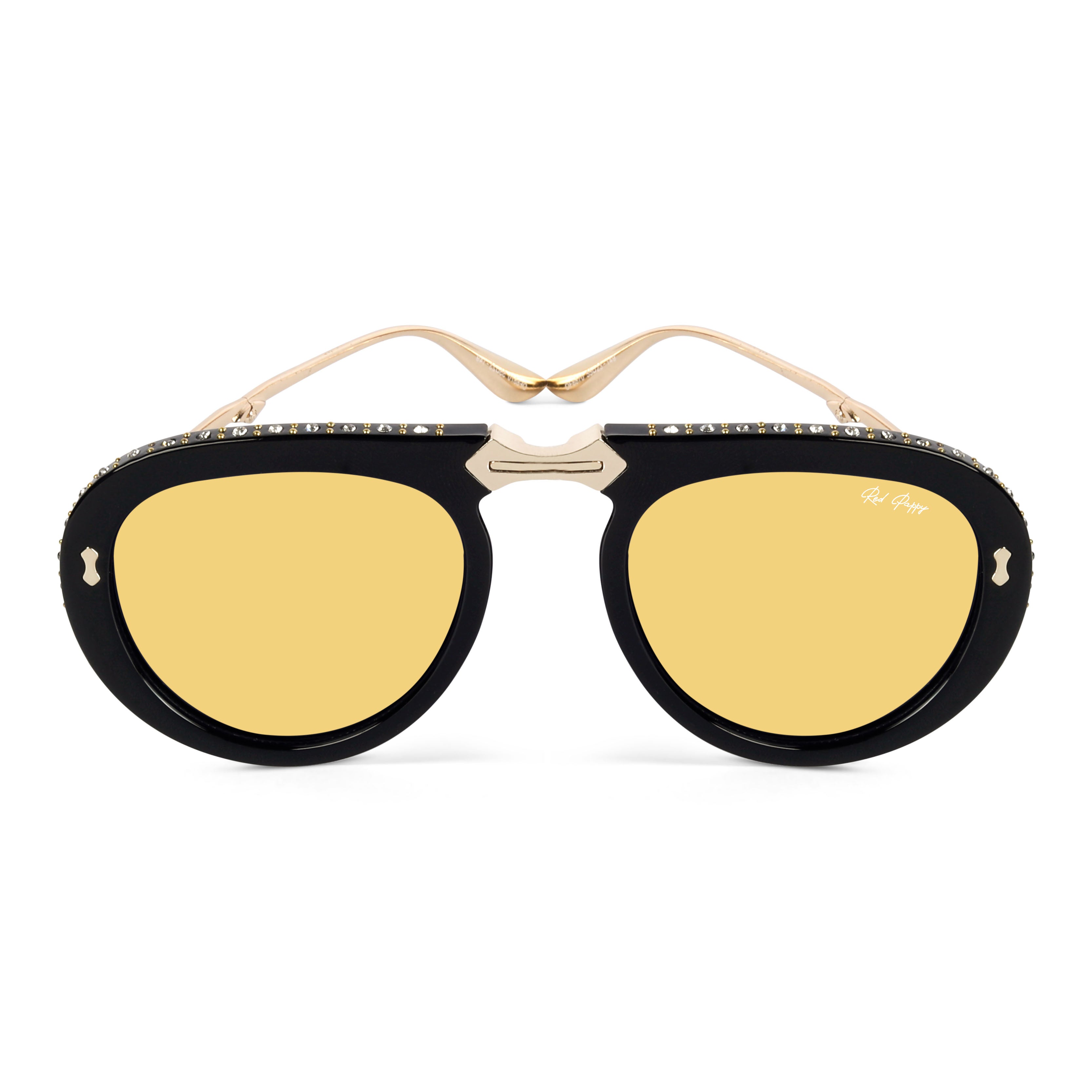 Crystara Yellow Aviator Sunglasses