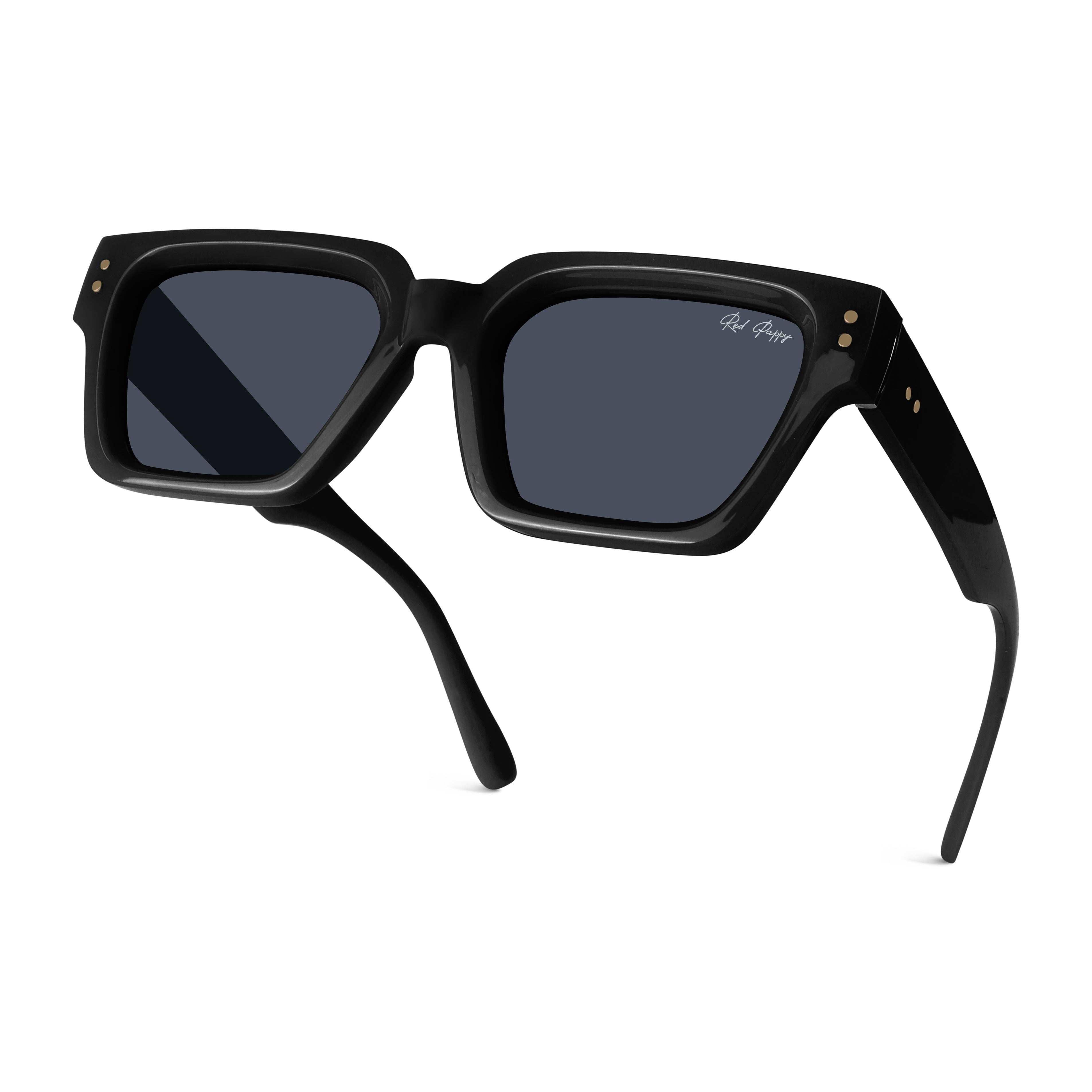 Drex Black Square Sunglasses