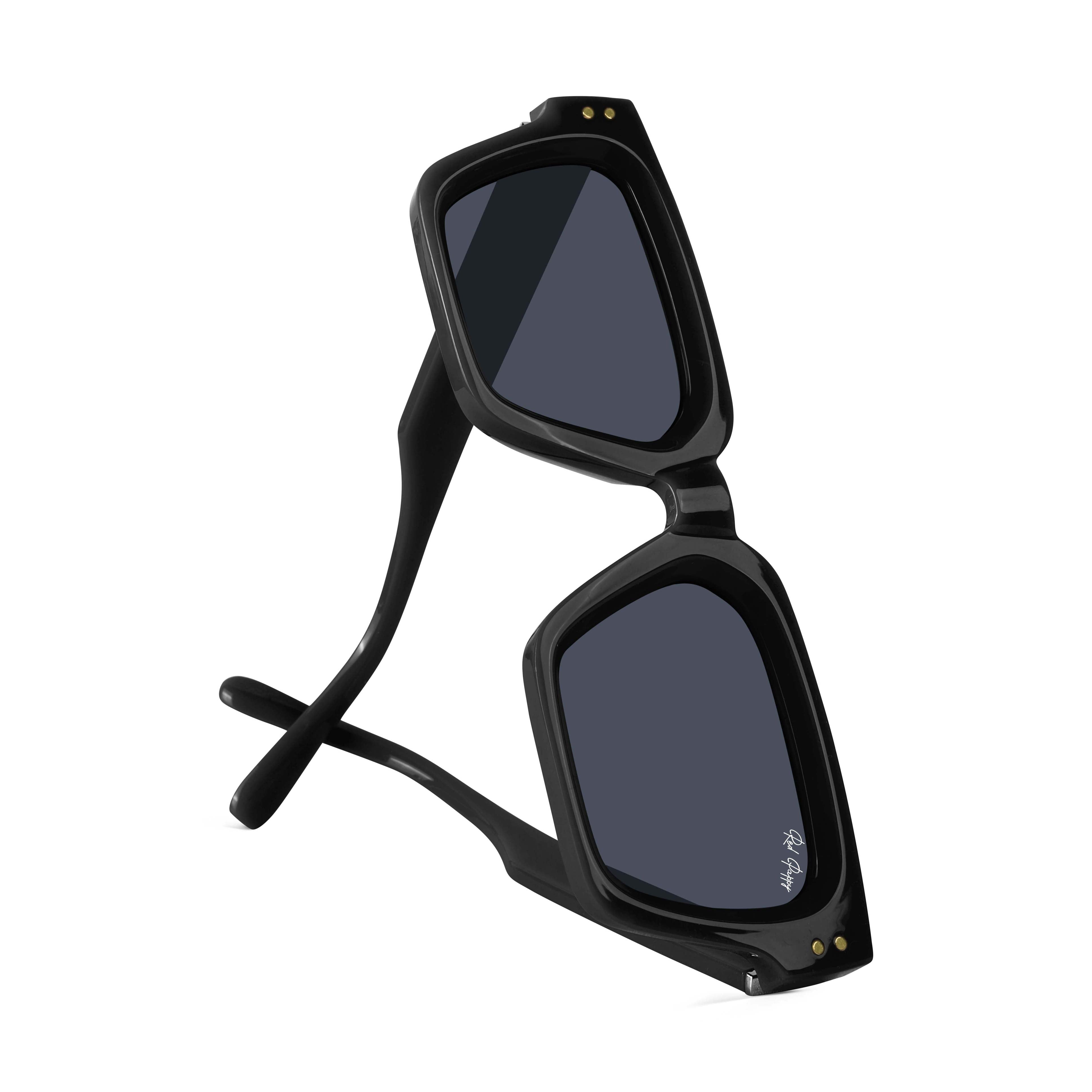 Drex Black Square Sunglasses