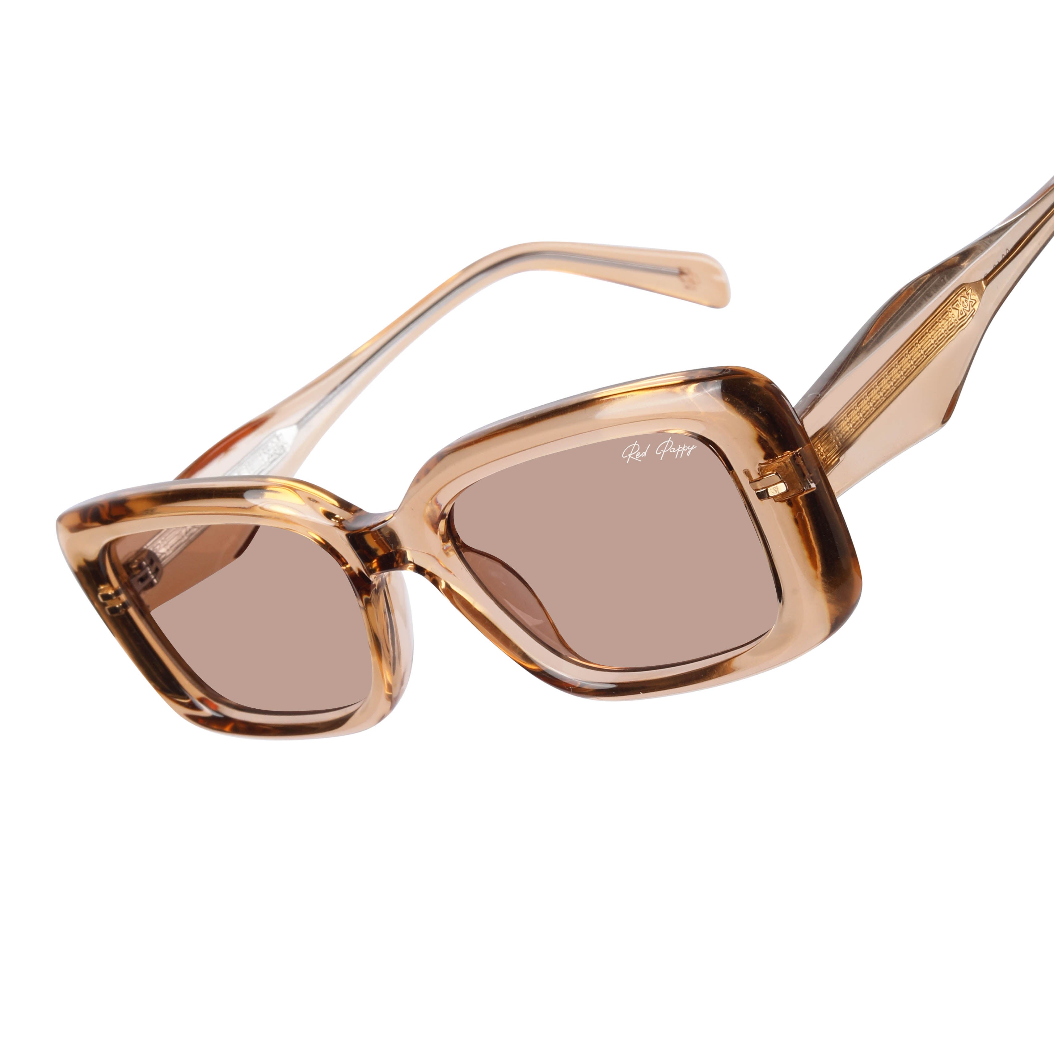 Eldrion Beige Oversized Sunglasses