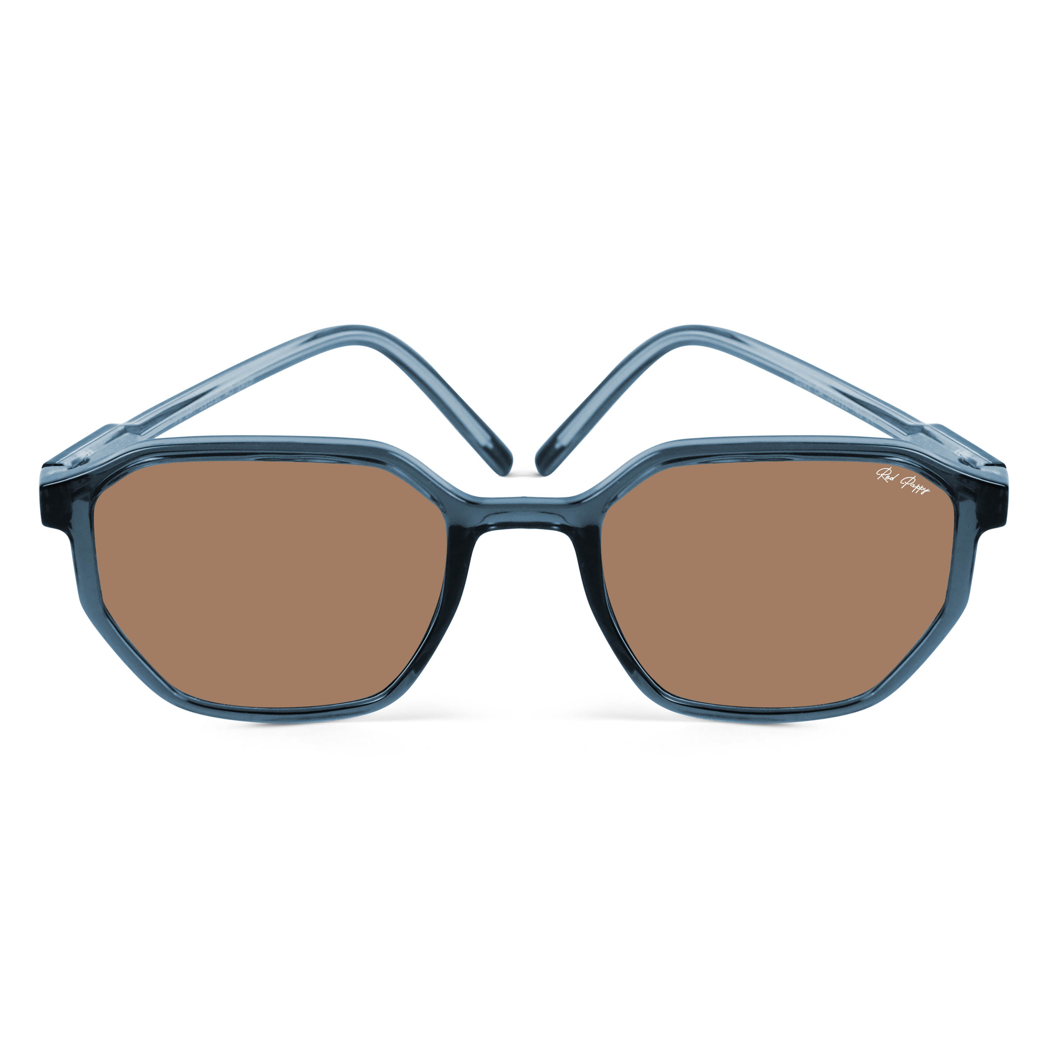 Fable Blue Hexagonal Sunglasses