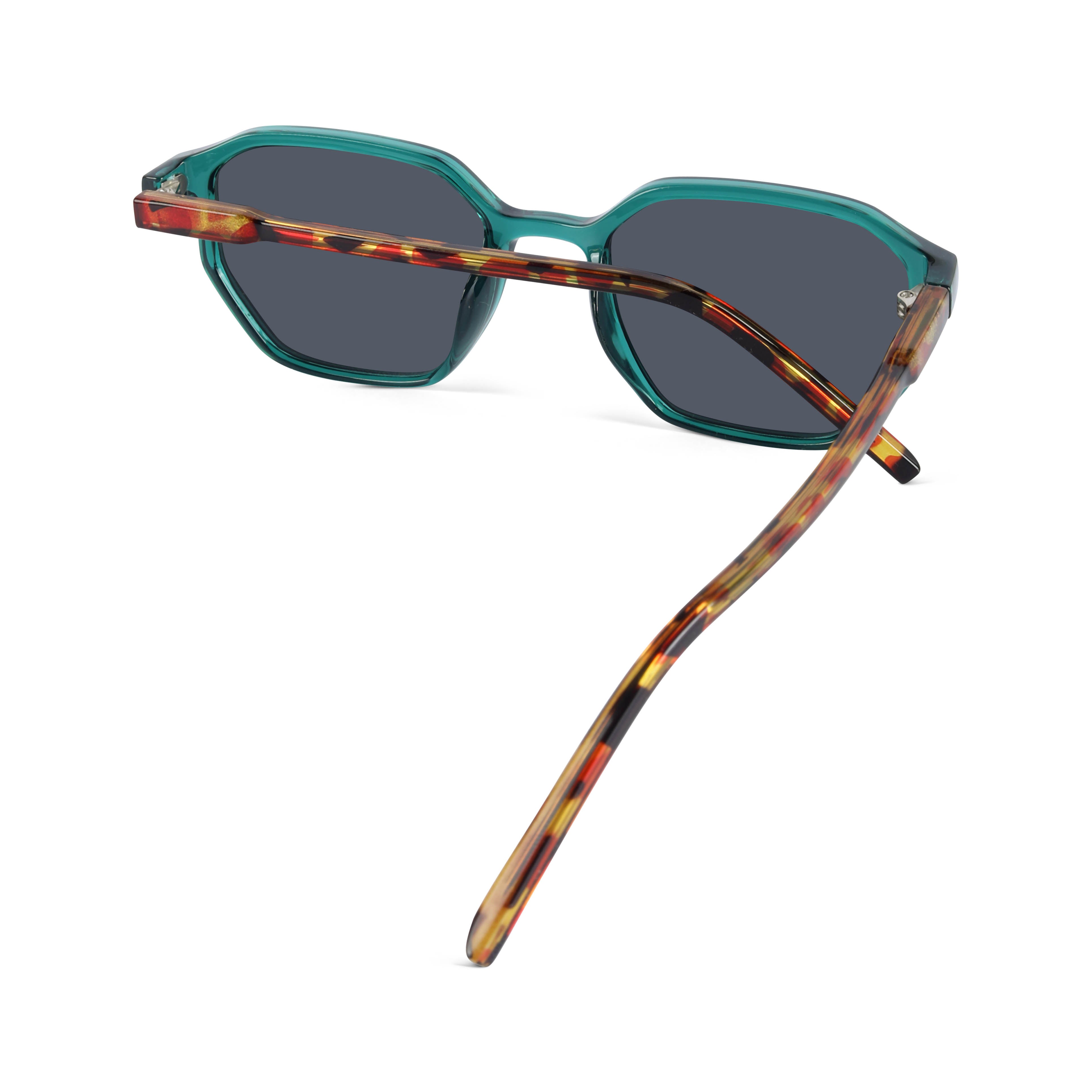 Fable Green Hexagonal Sunglasses