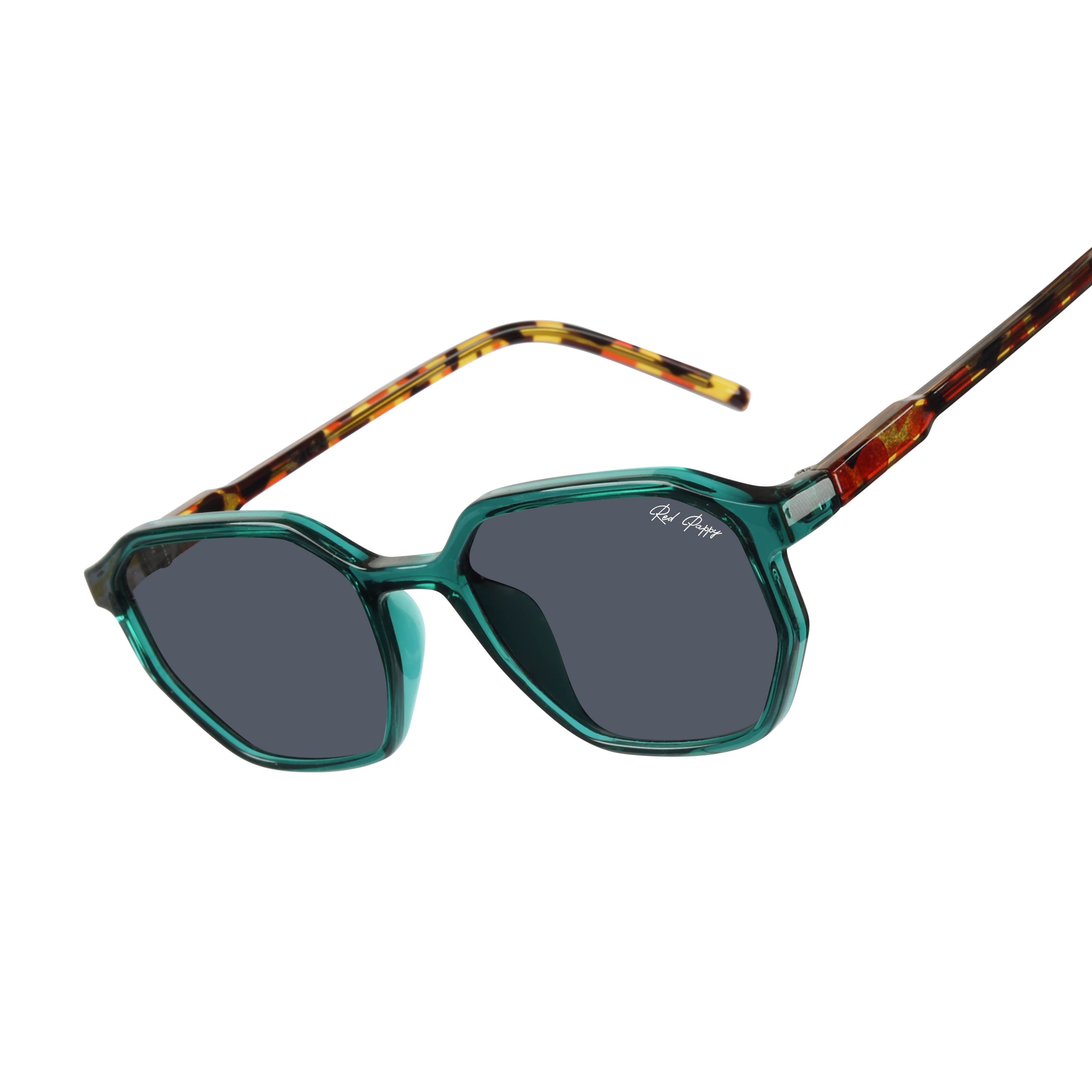 Fable Green Hexagonal Sunglasses