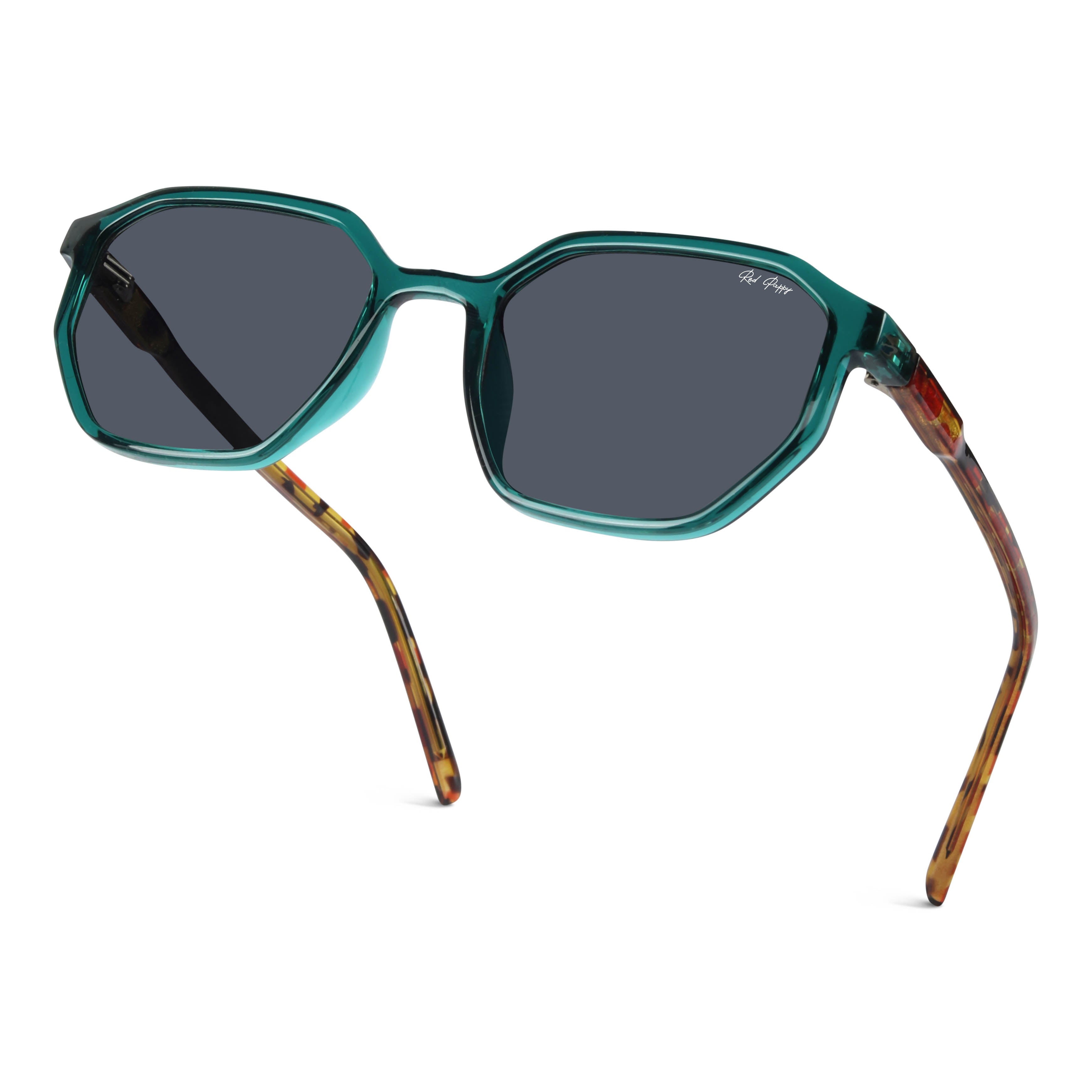 Fable Green Hexagonal Sunglasses