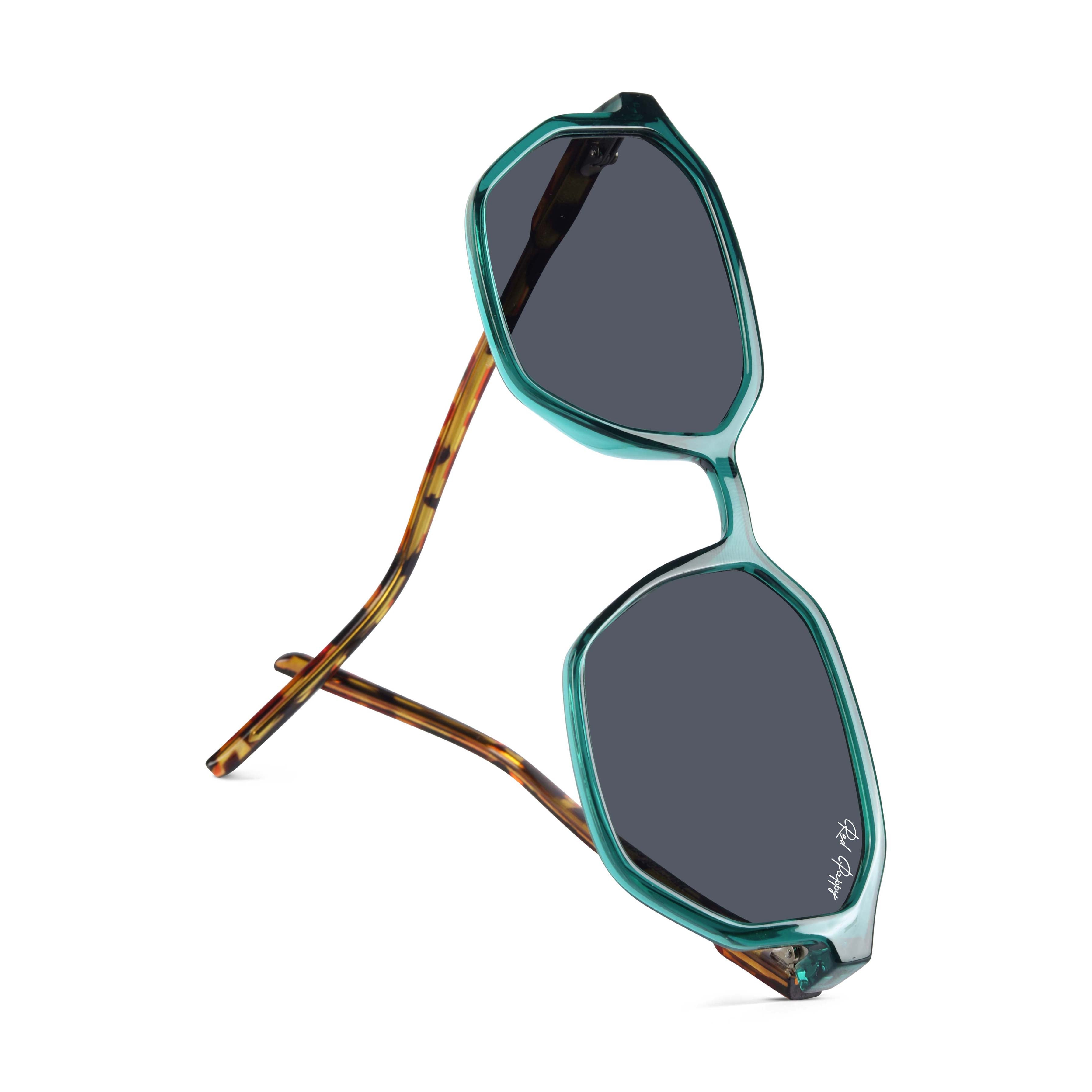 Fable Green Hexagonal Sunglasses