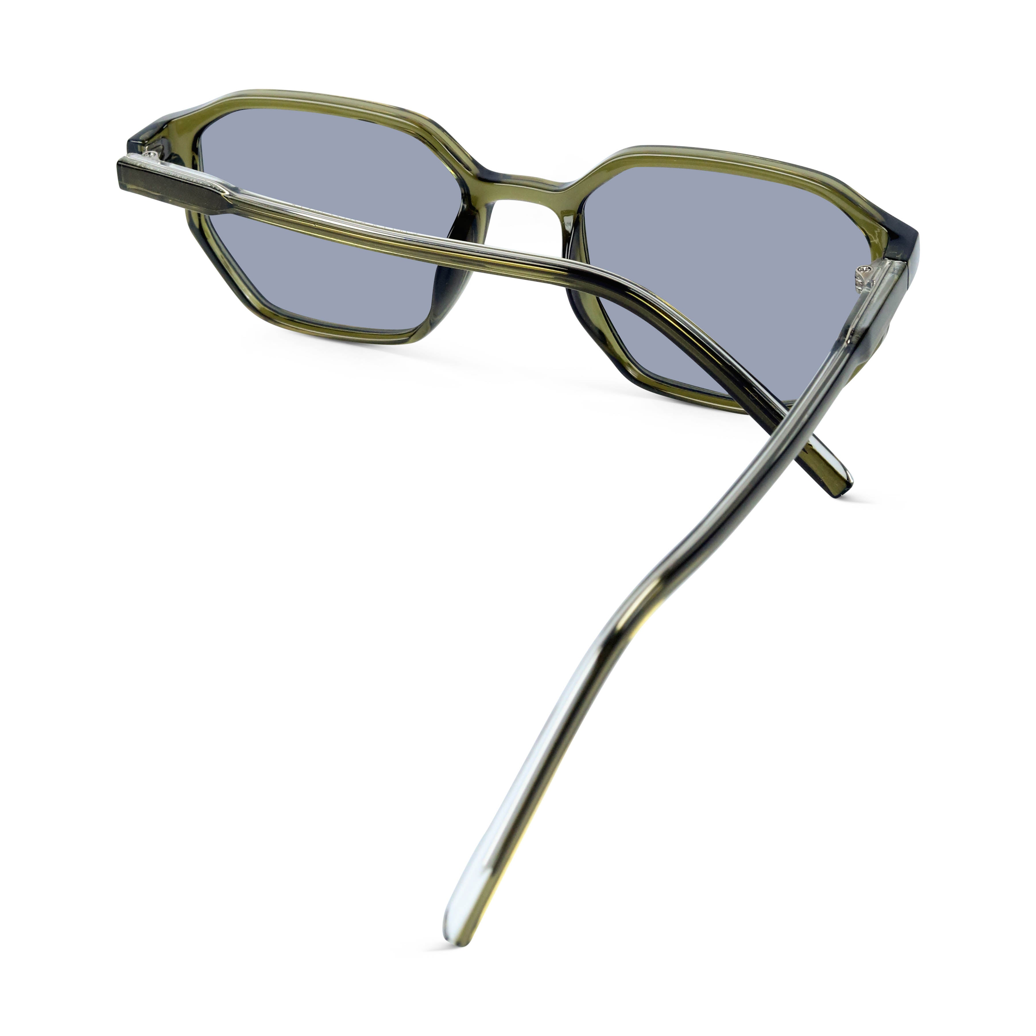 Fable Olive Hexagonal Sunglasses