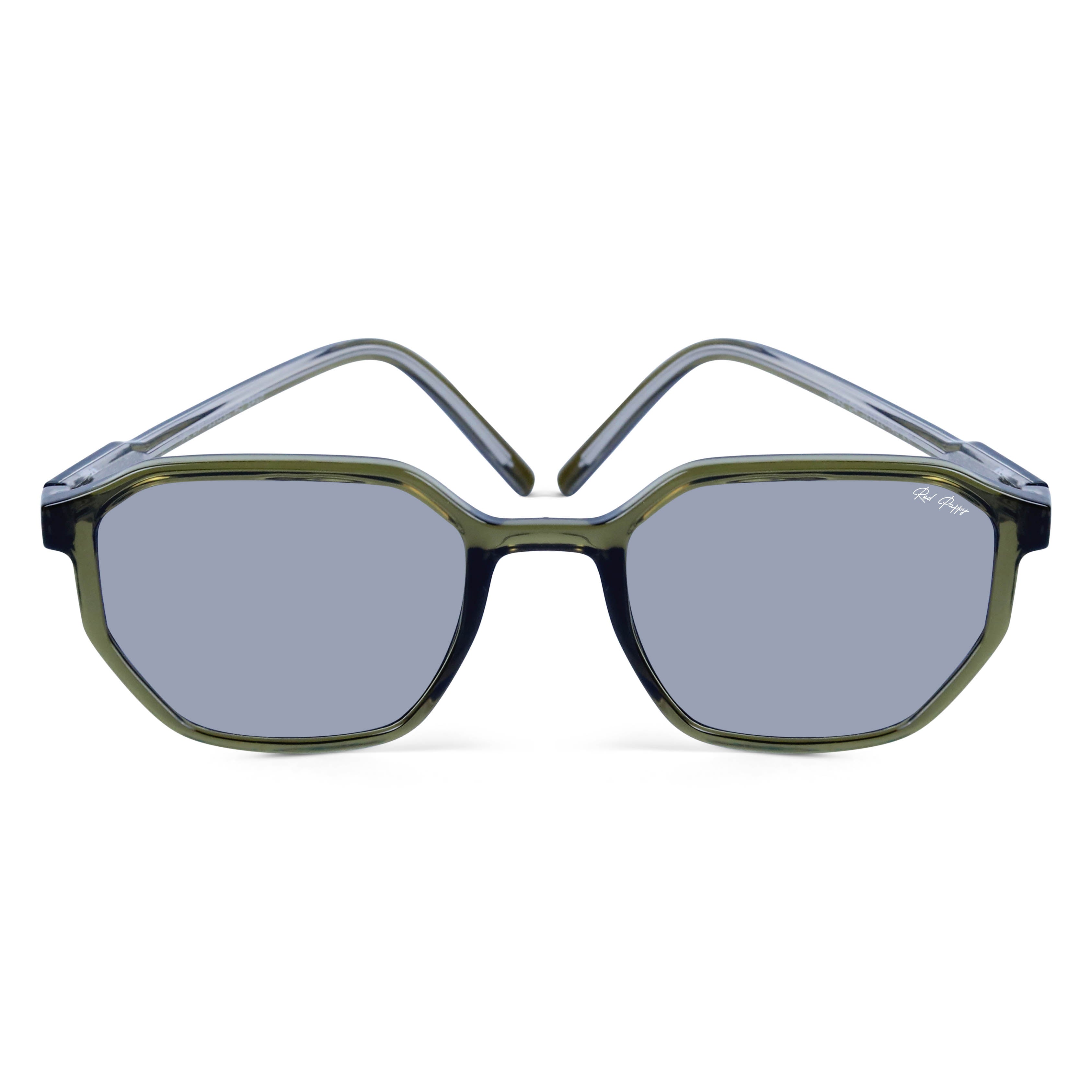 Fable Olive Hexagonal Sunglasses