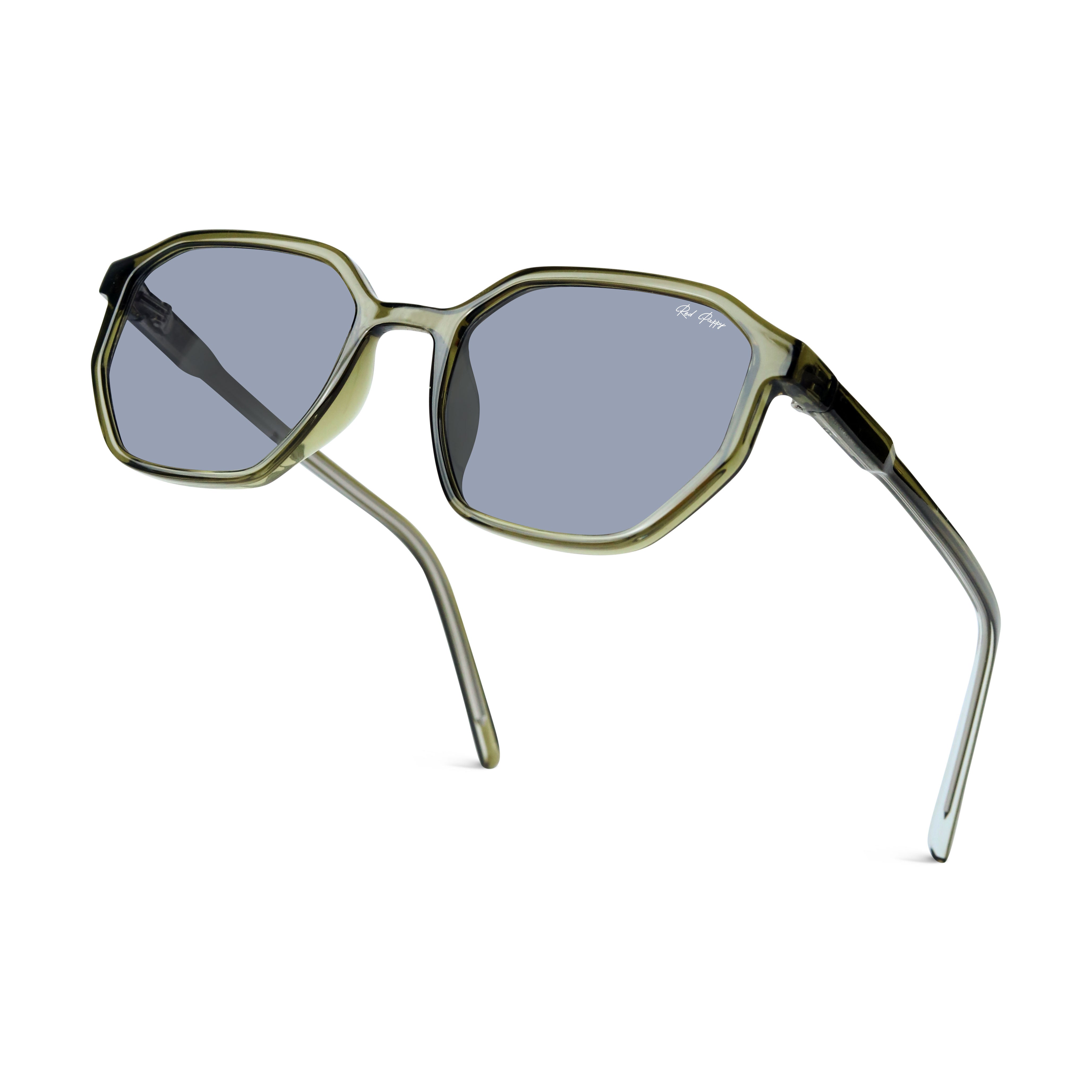 Fable Olive Hexagonal Sunglasses