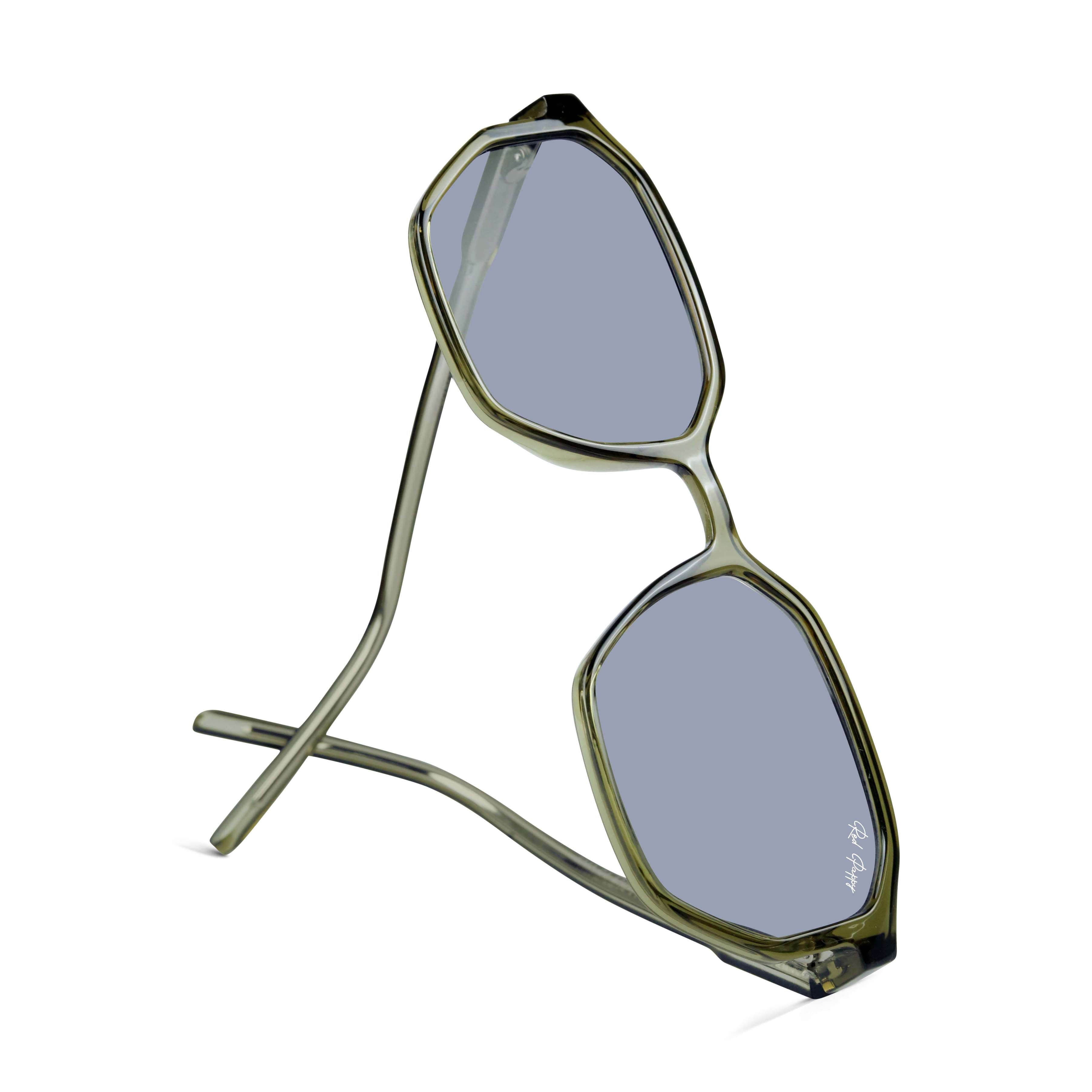 Fable Olive Hexagonal Sunglasses