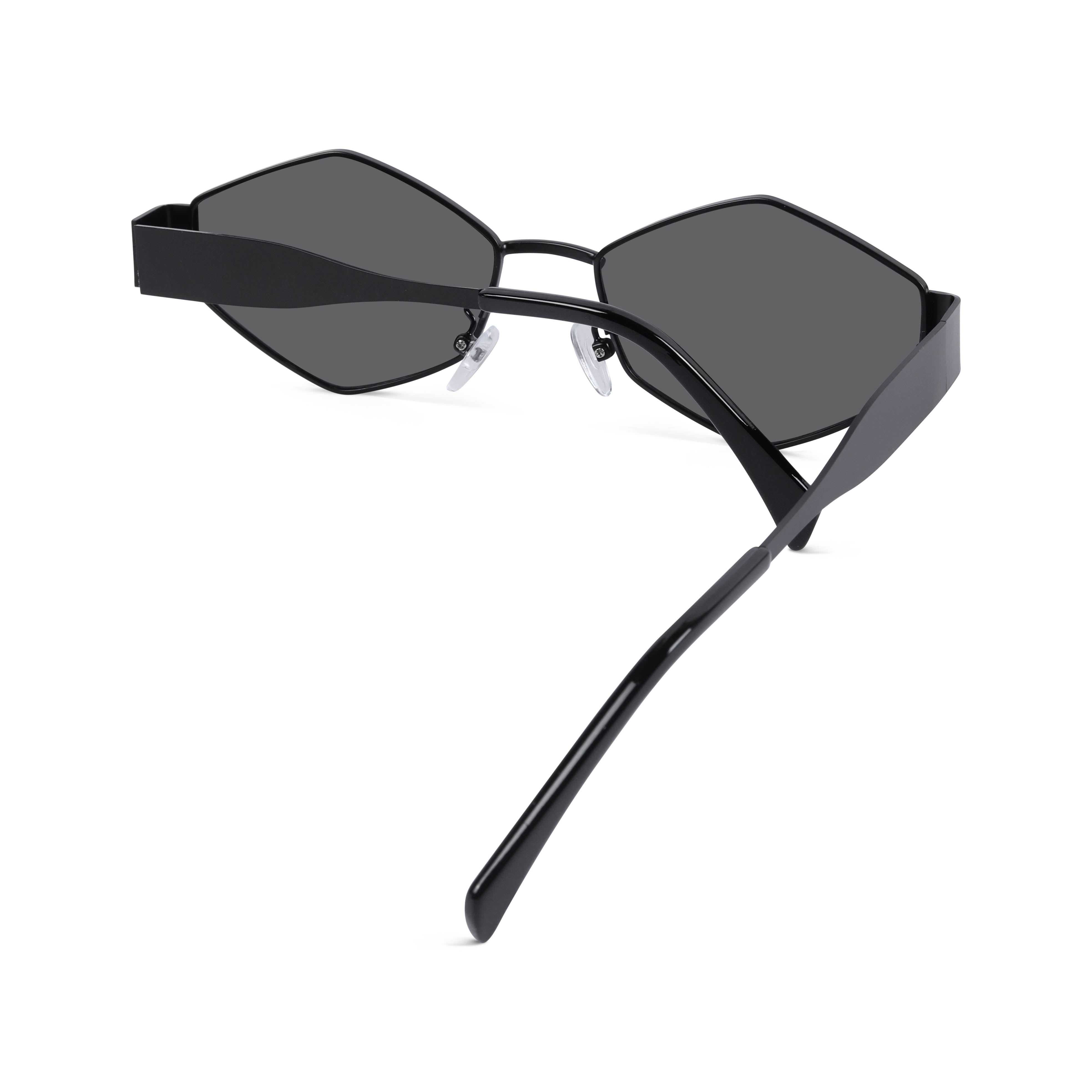 Fantasy Black Hexagonal Sunglasses