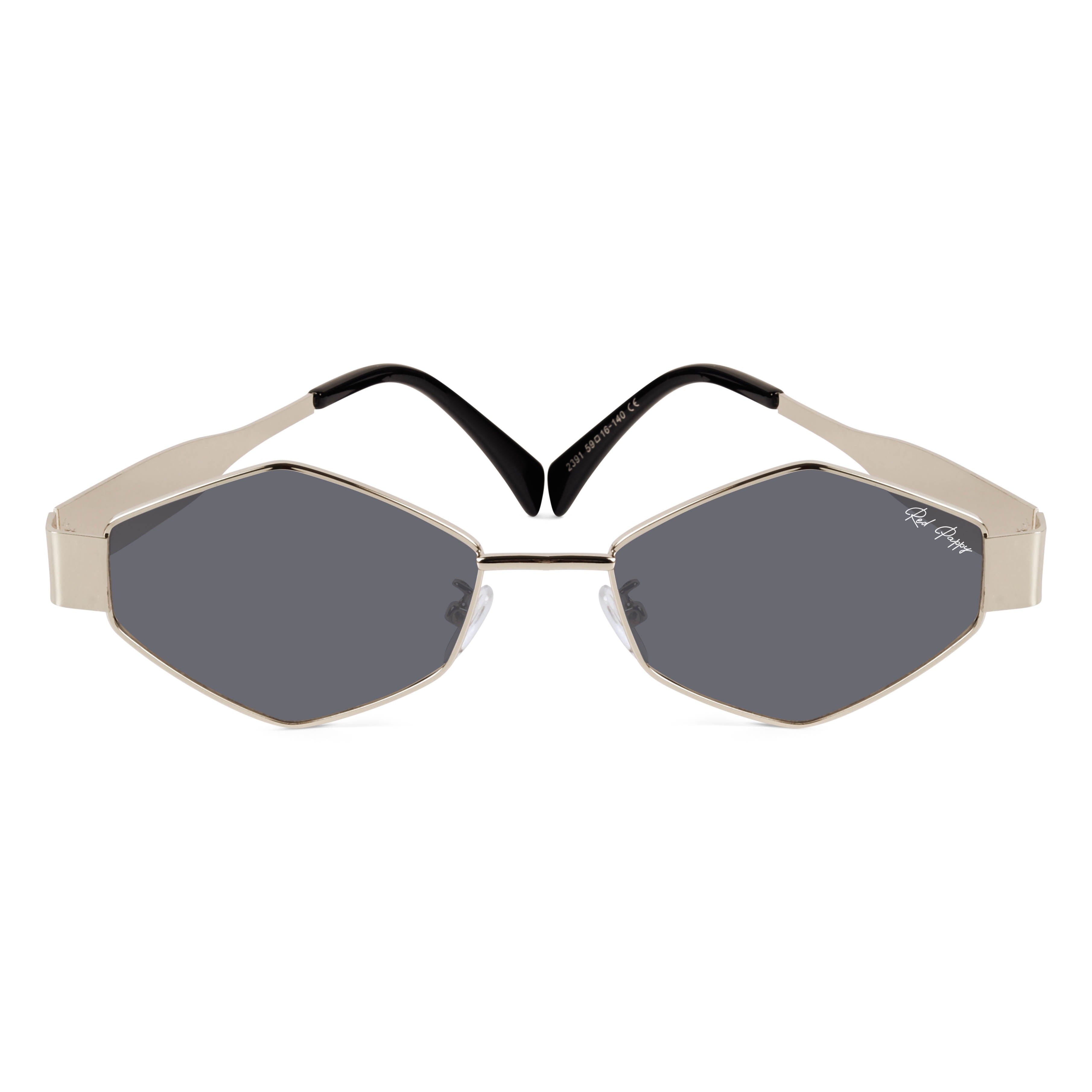 Fantasy Golden Hexagonal Sunglasses