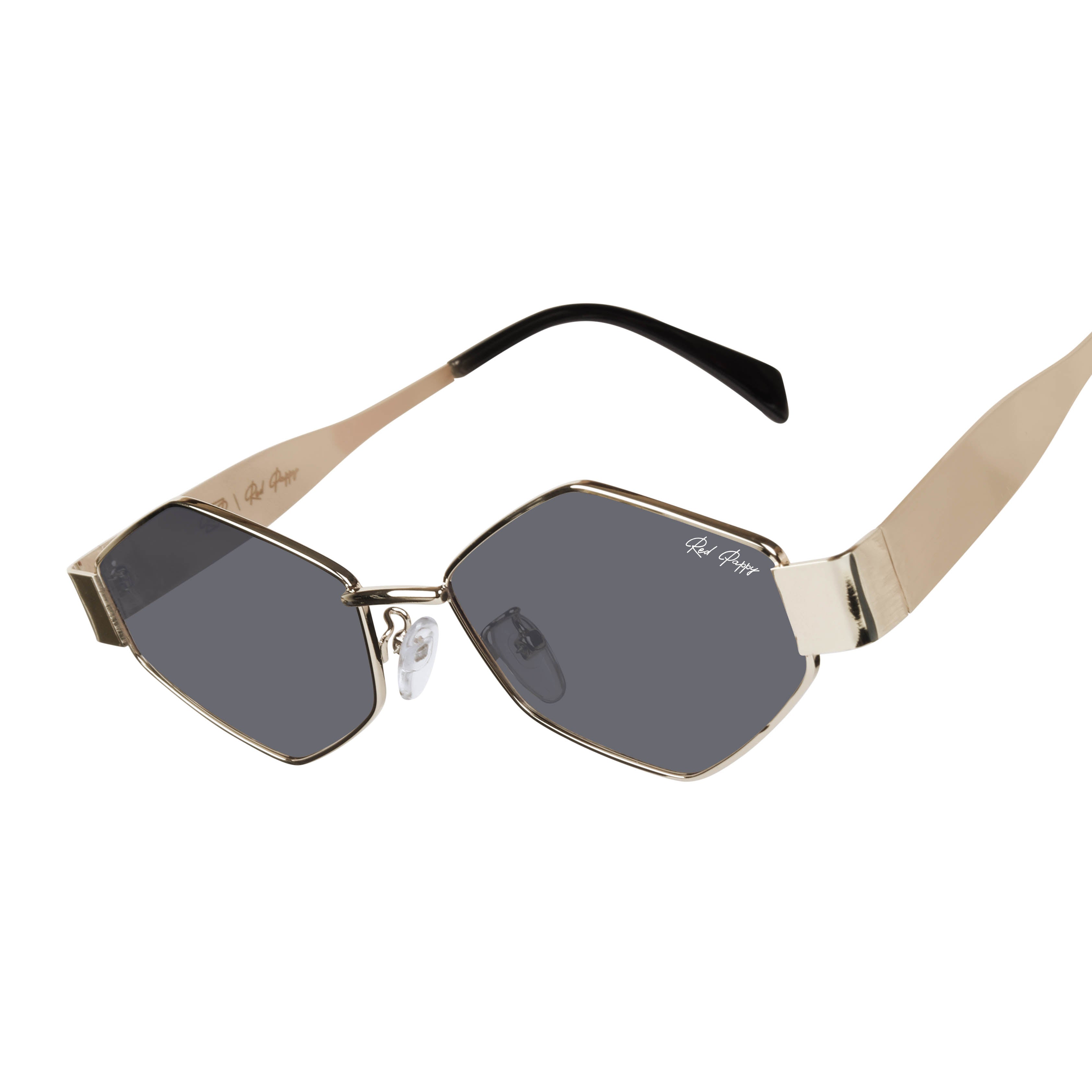 Fantasy Golden Hexagonal Sunglasses