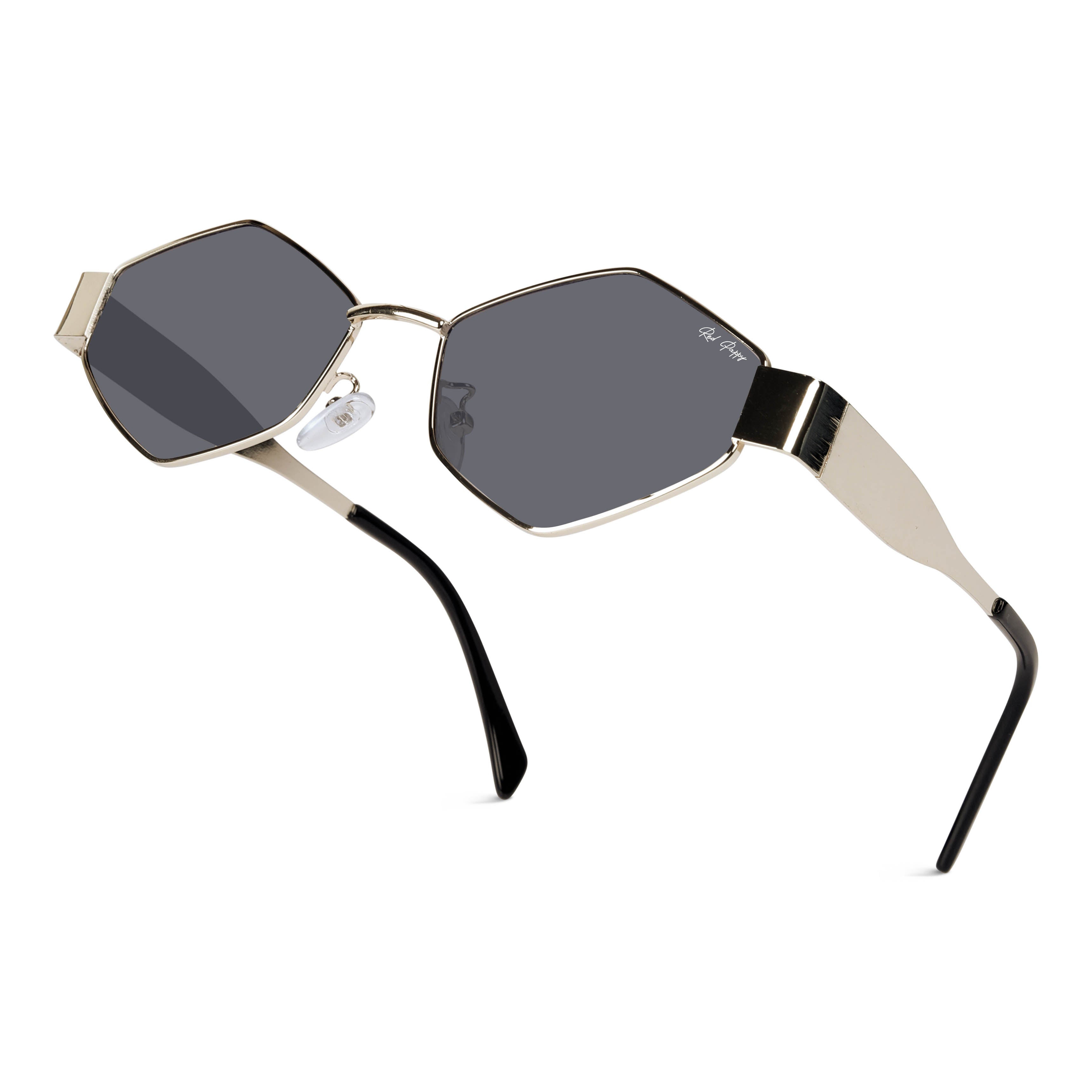 Fantasy Golden Hexagonal Sunglasses