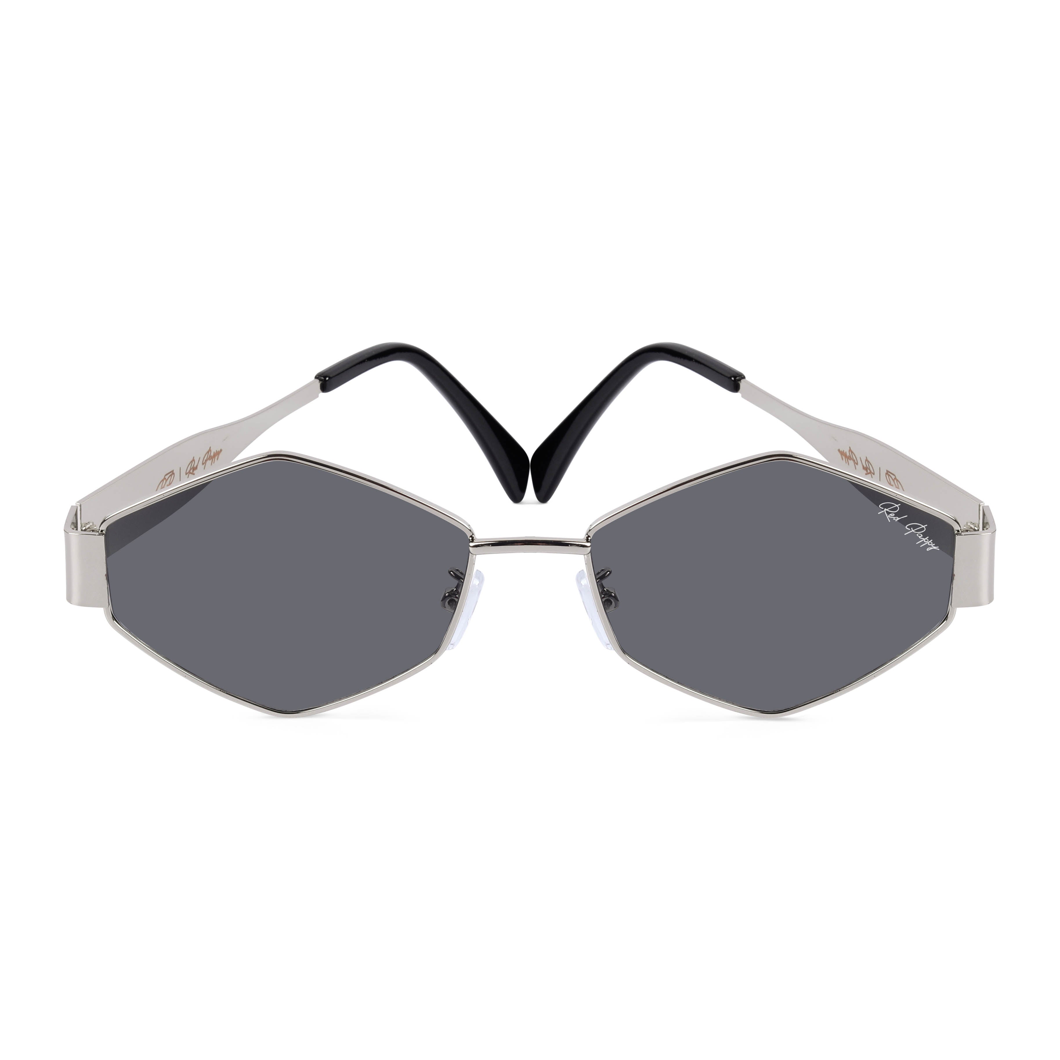 Fantasy Silver Hexagonal Sunglasses