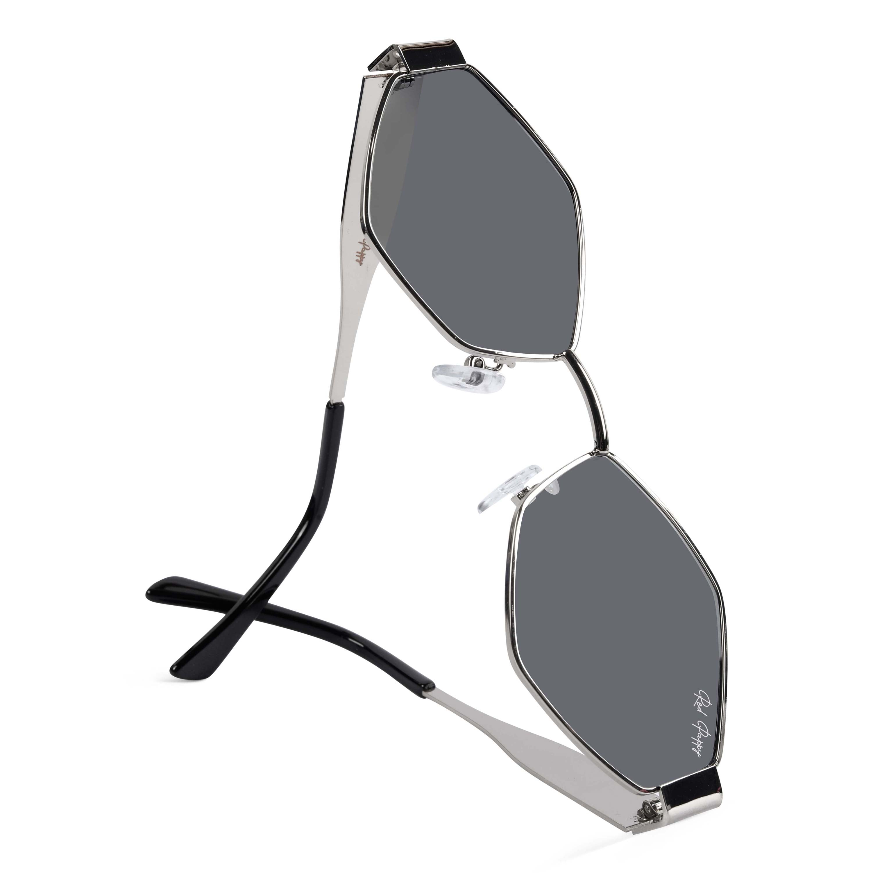 Fantasy Silver Hexagonal Sunglasses