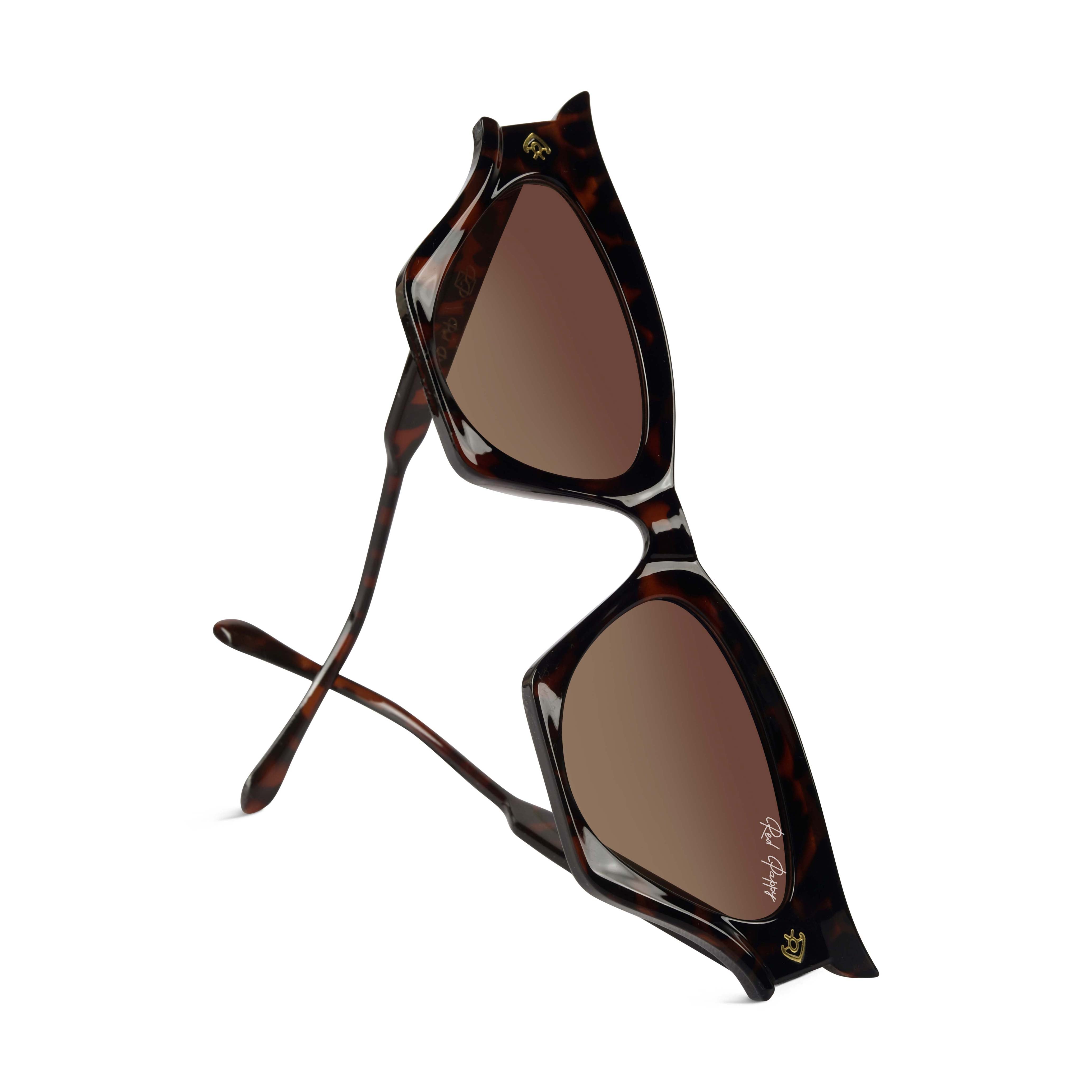 Flauxis Brown Cateye Sunglasses