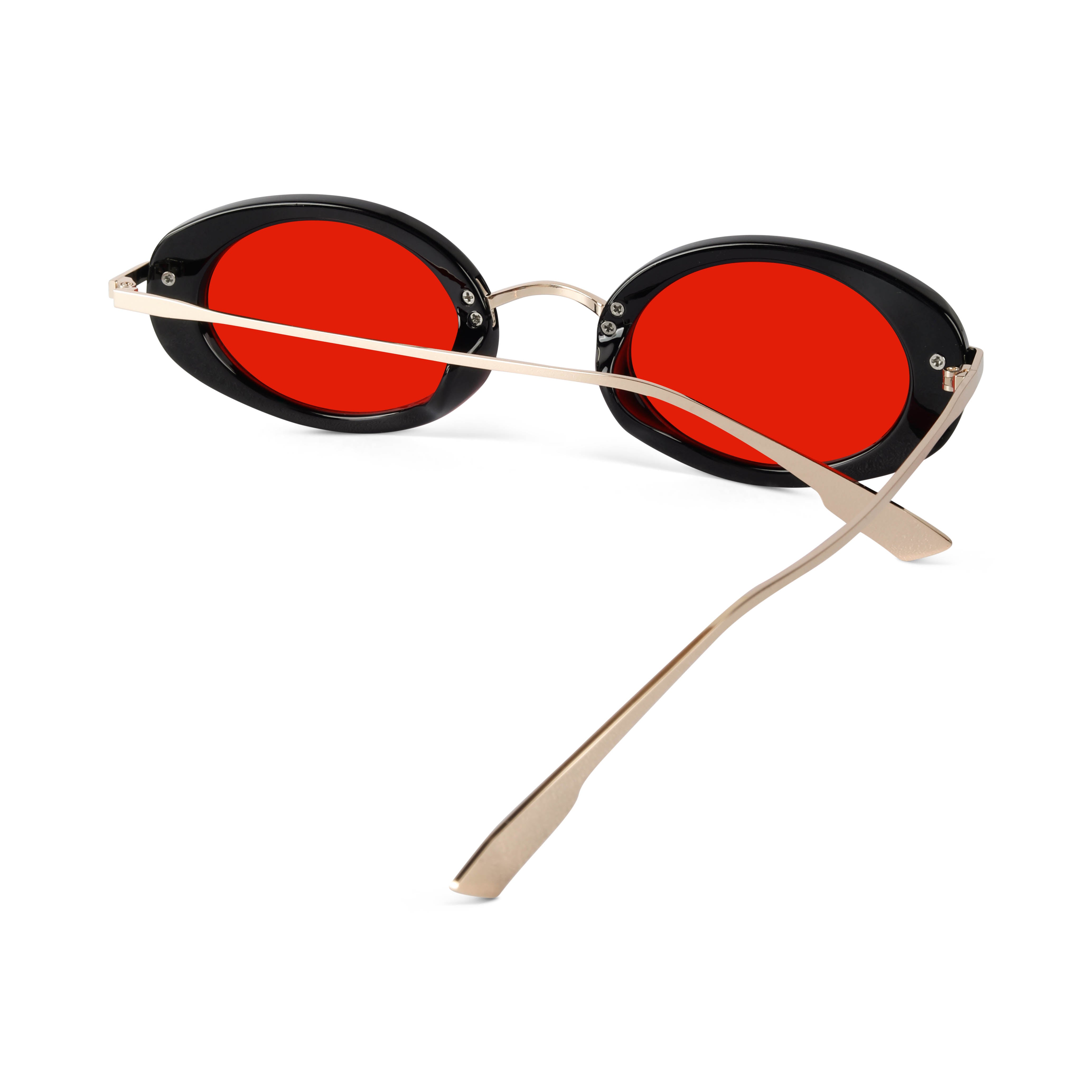 Fluxo Red Oval Sunglasses