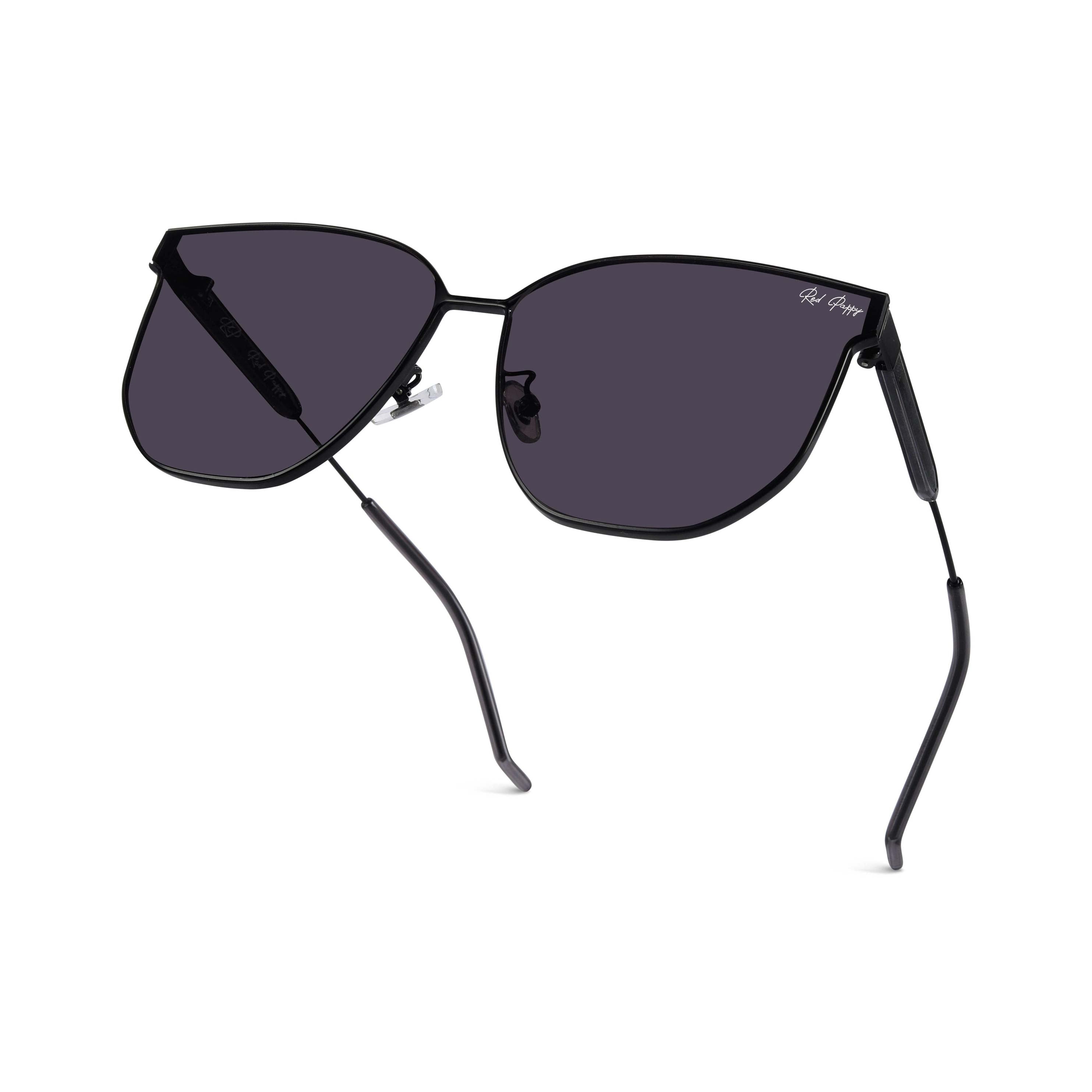 Galadorn Black Oversized Sunglasses