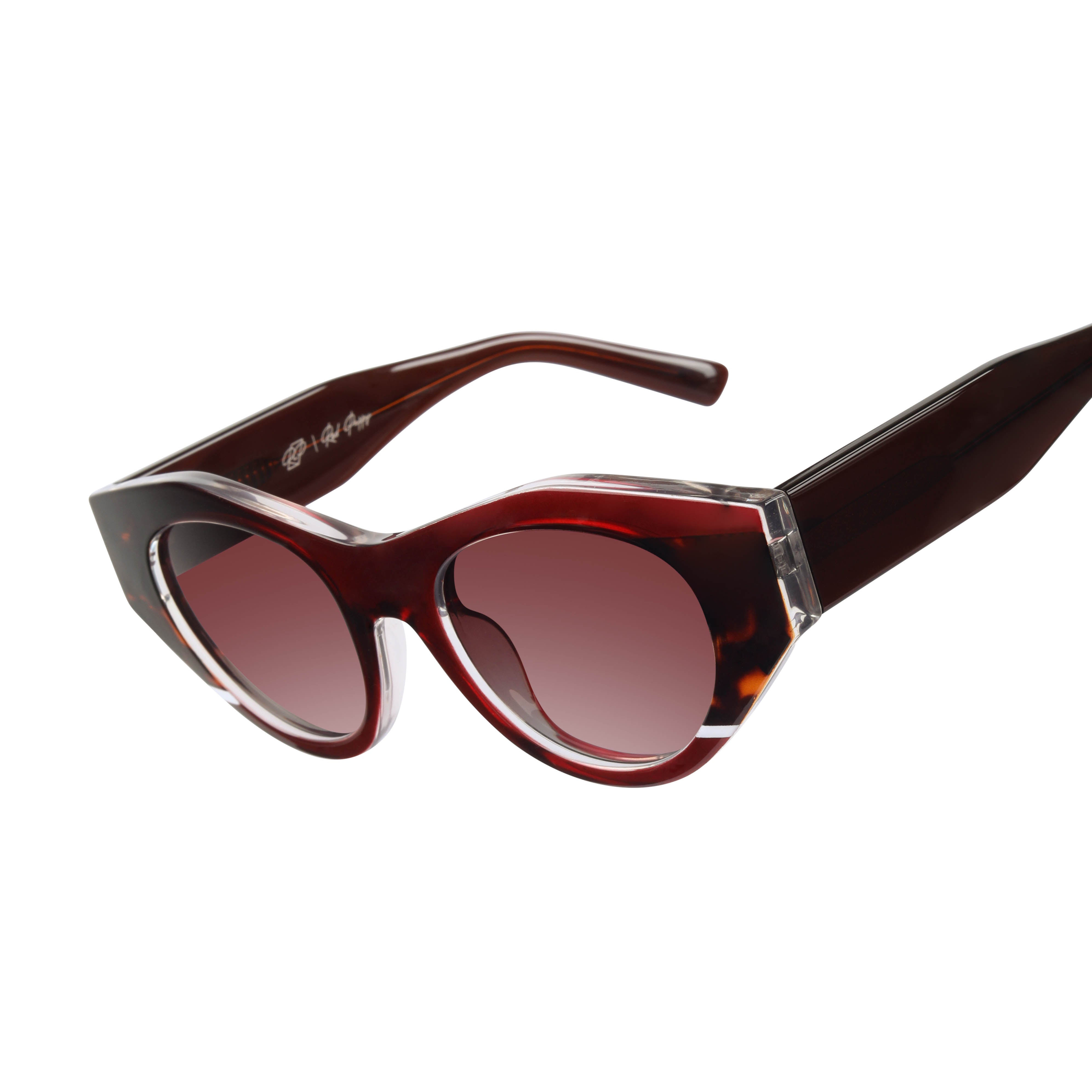 Jitter Brown Gradient Polarized Round Sunglasses