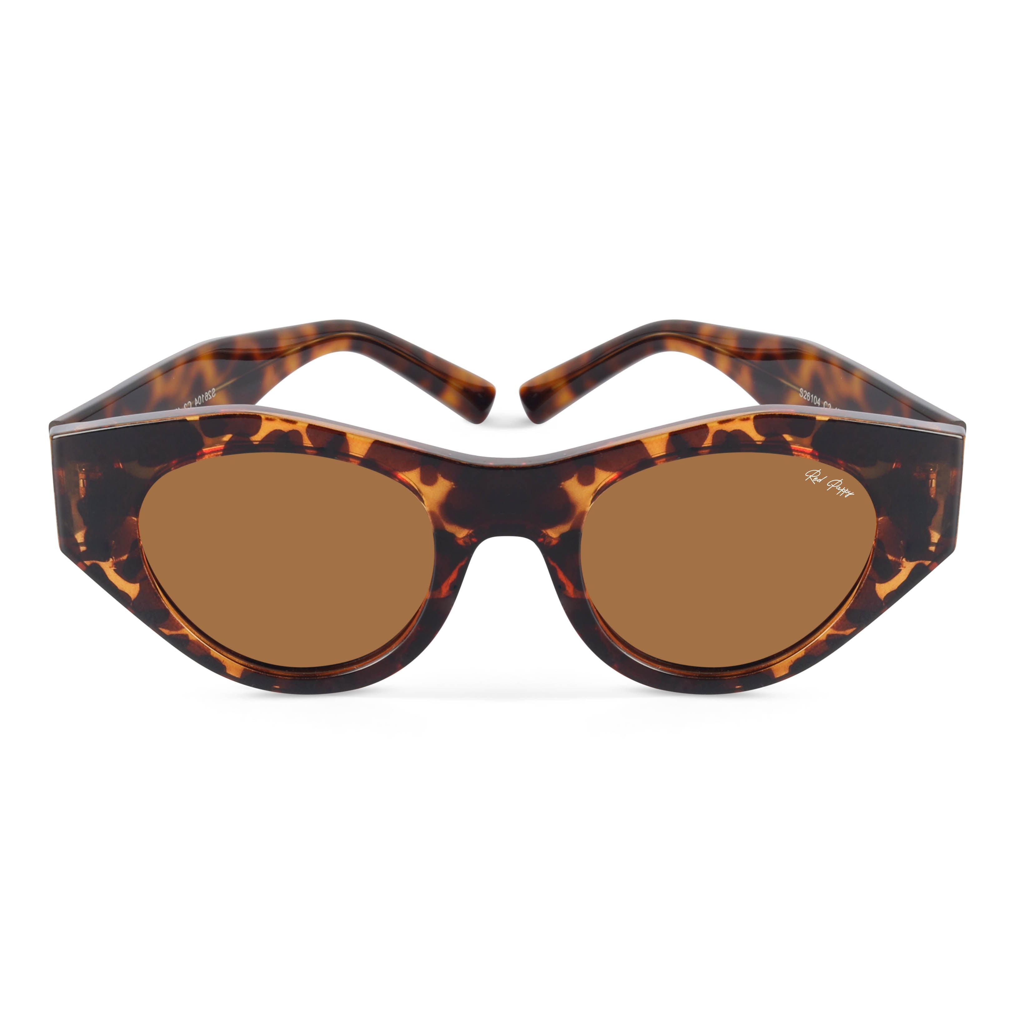 Jitter Brown Polarized Round Sunglasses