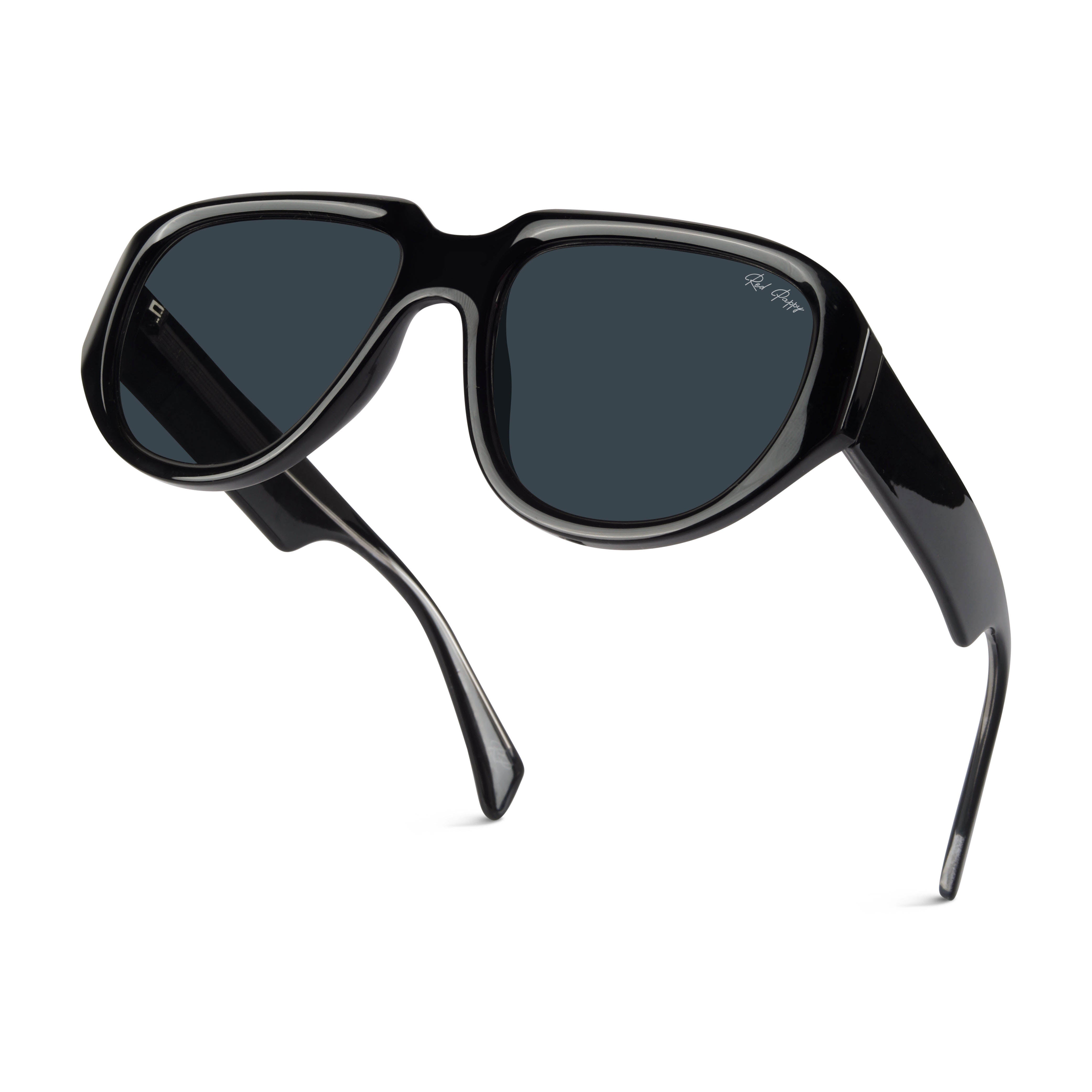 Lumivista Black Oversized Sunglasses