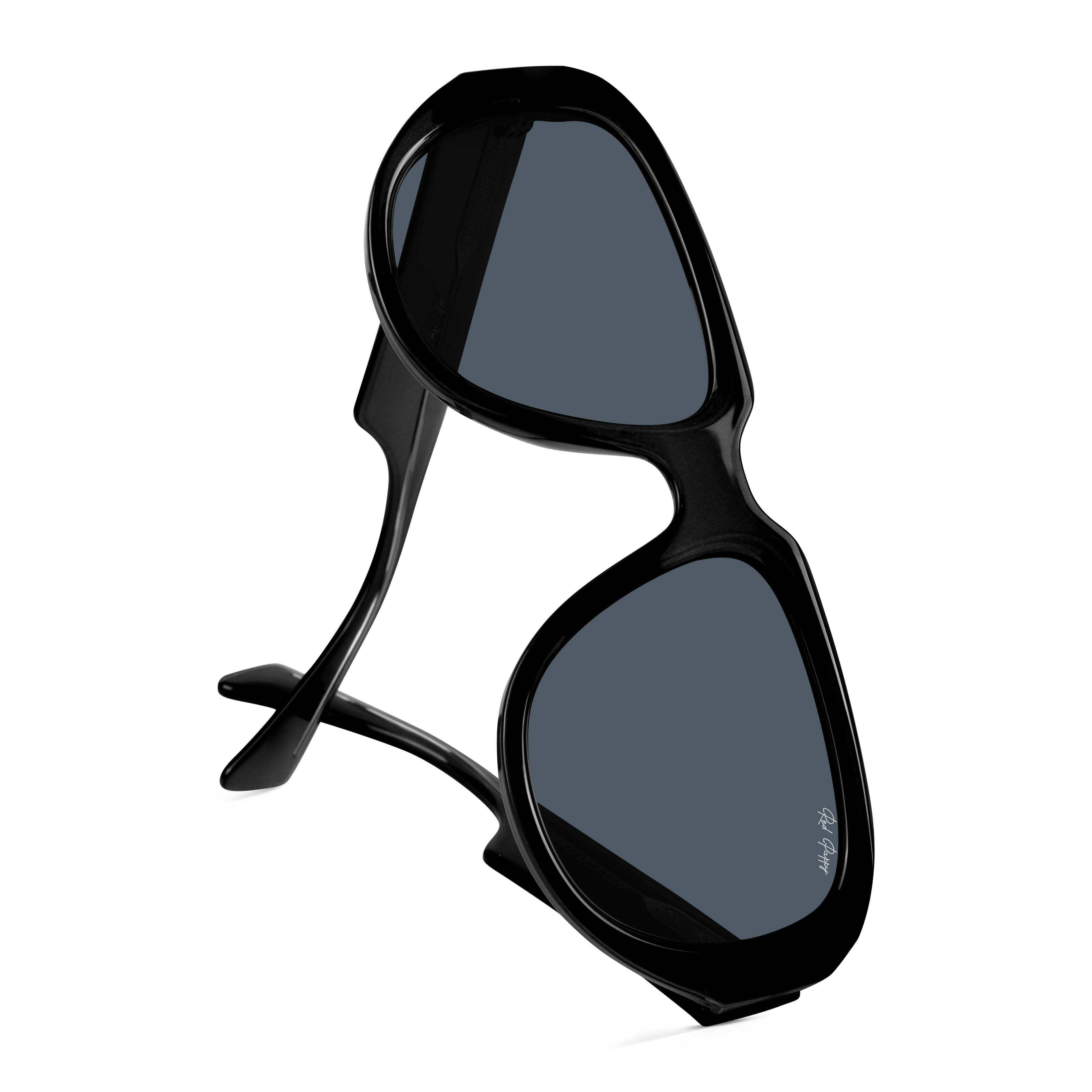 Lumivista Black Oversized Sunglasses