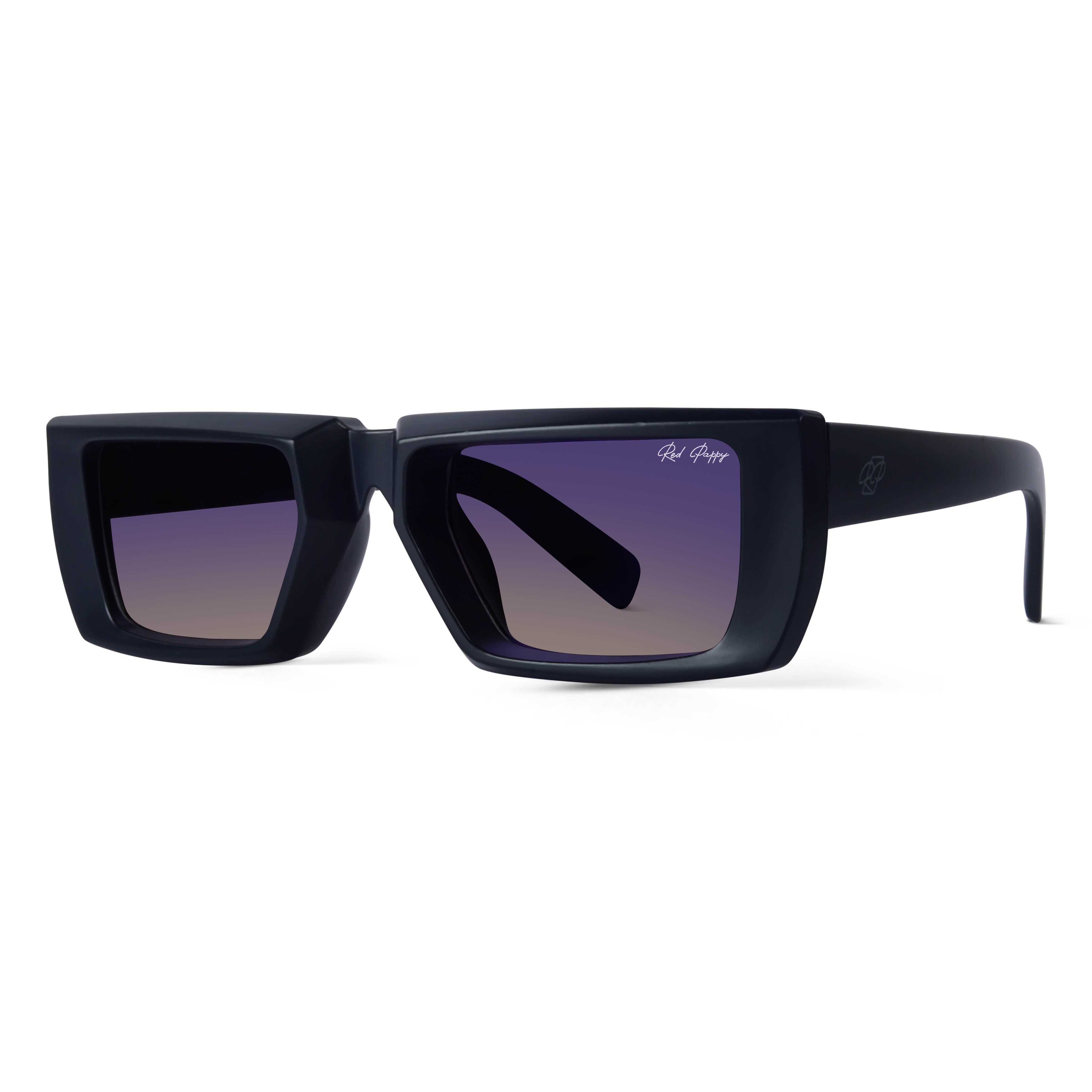 Lune Blue Rectangle Sunglasses