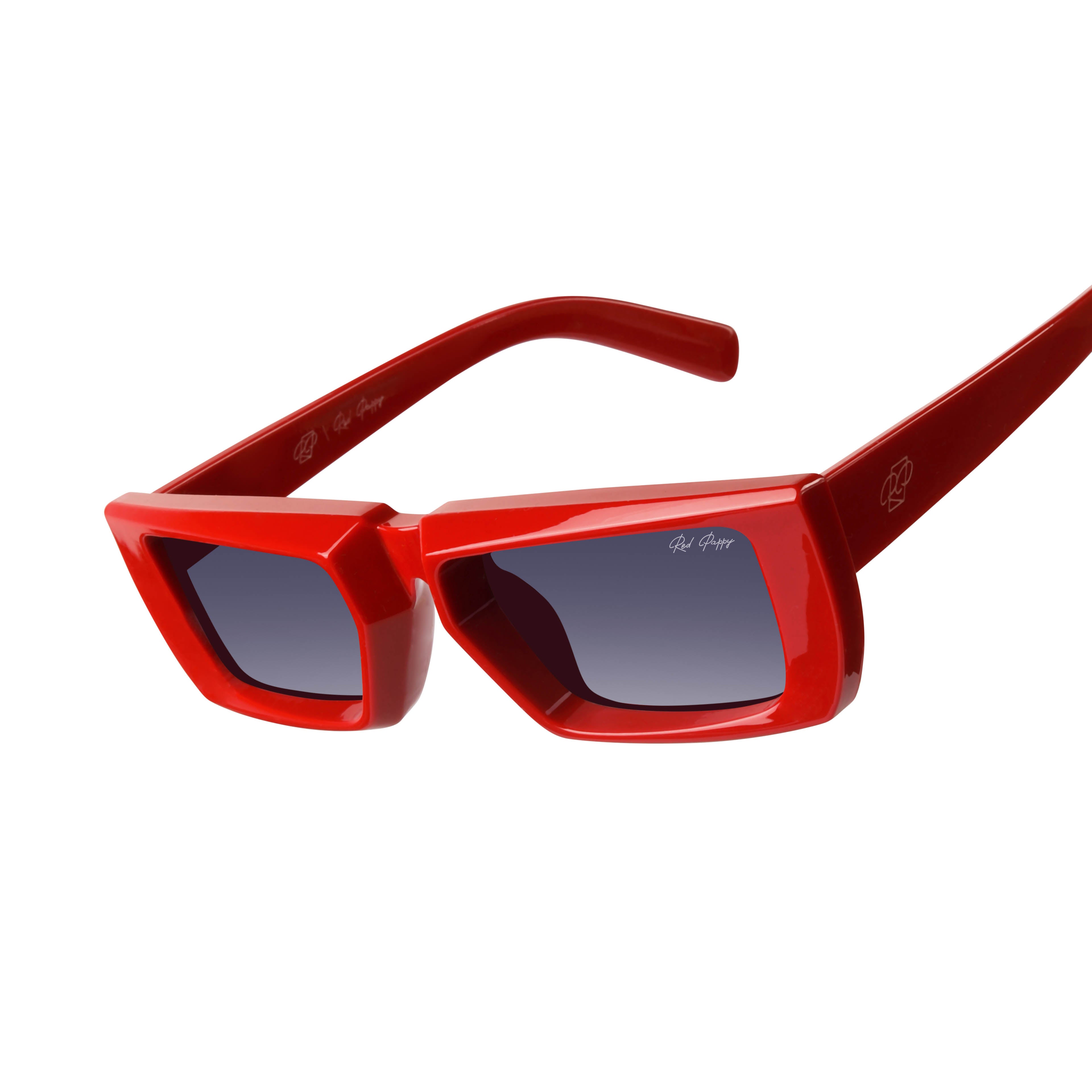 Lune Red Rectangle Sunglasses