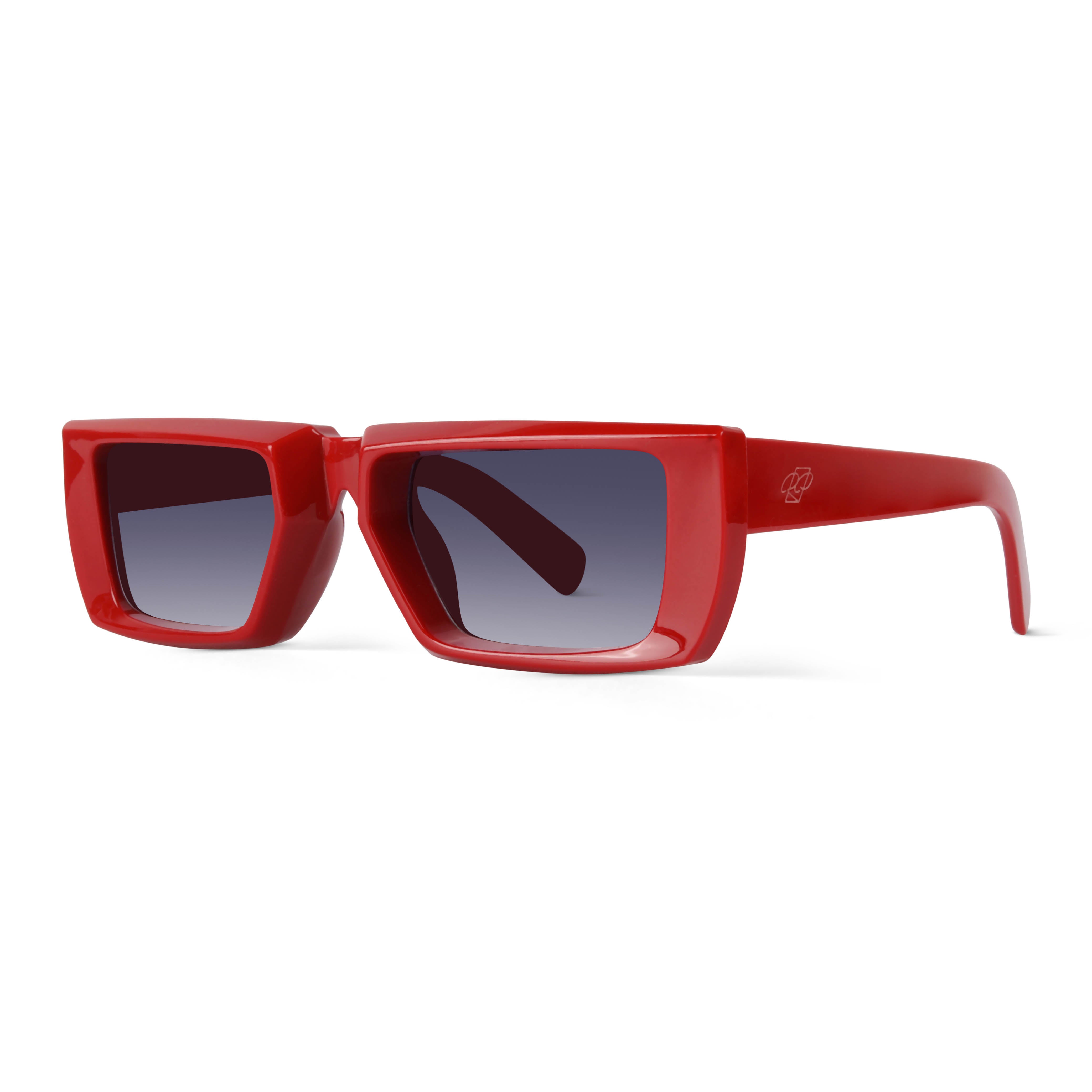 Lune Red Rectangle Sunglasses