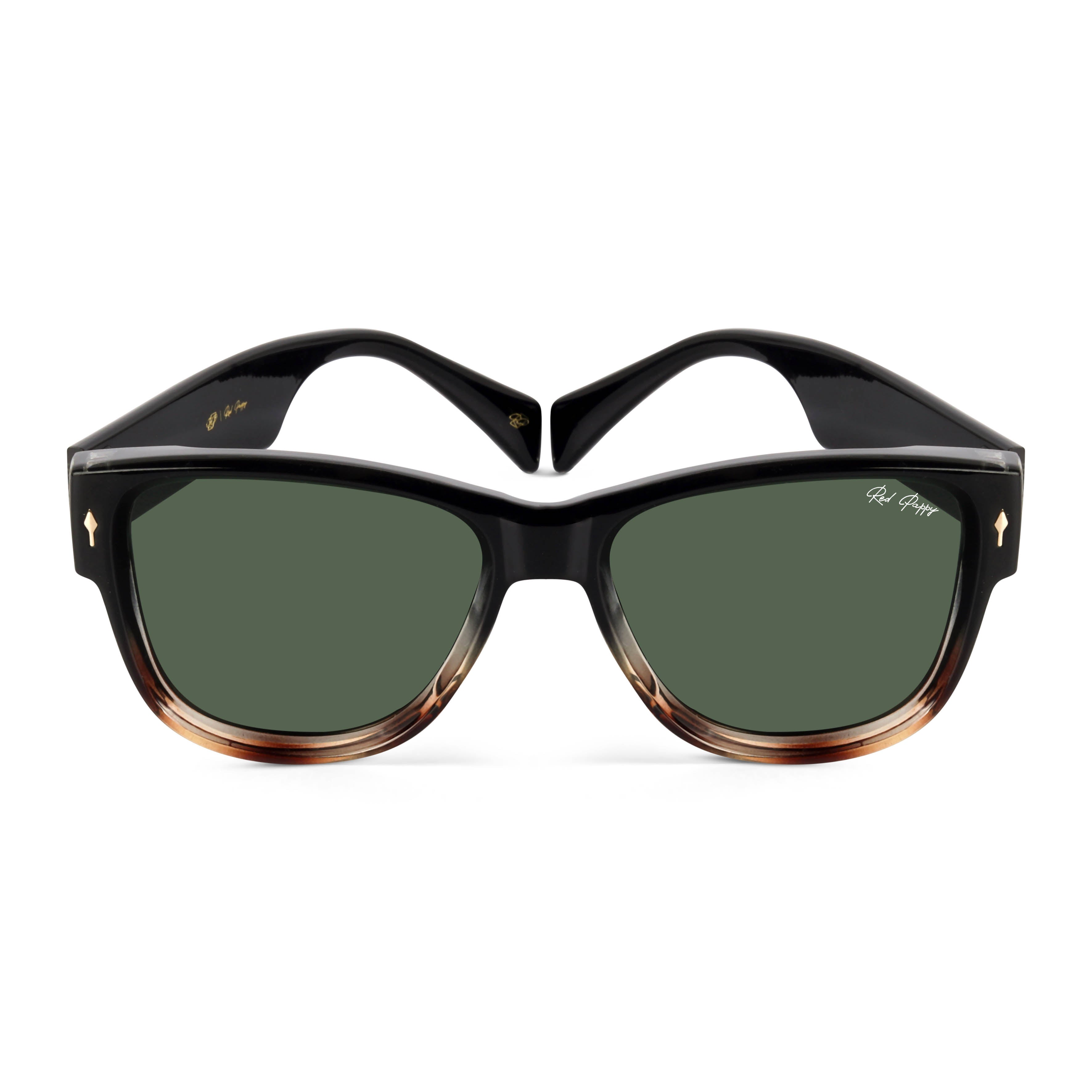 Majesty Green Wayfarer Sunglasses