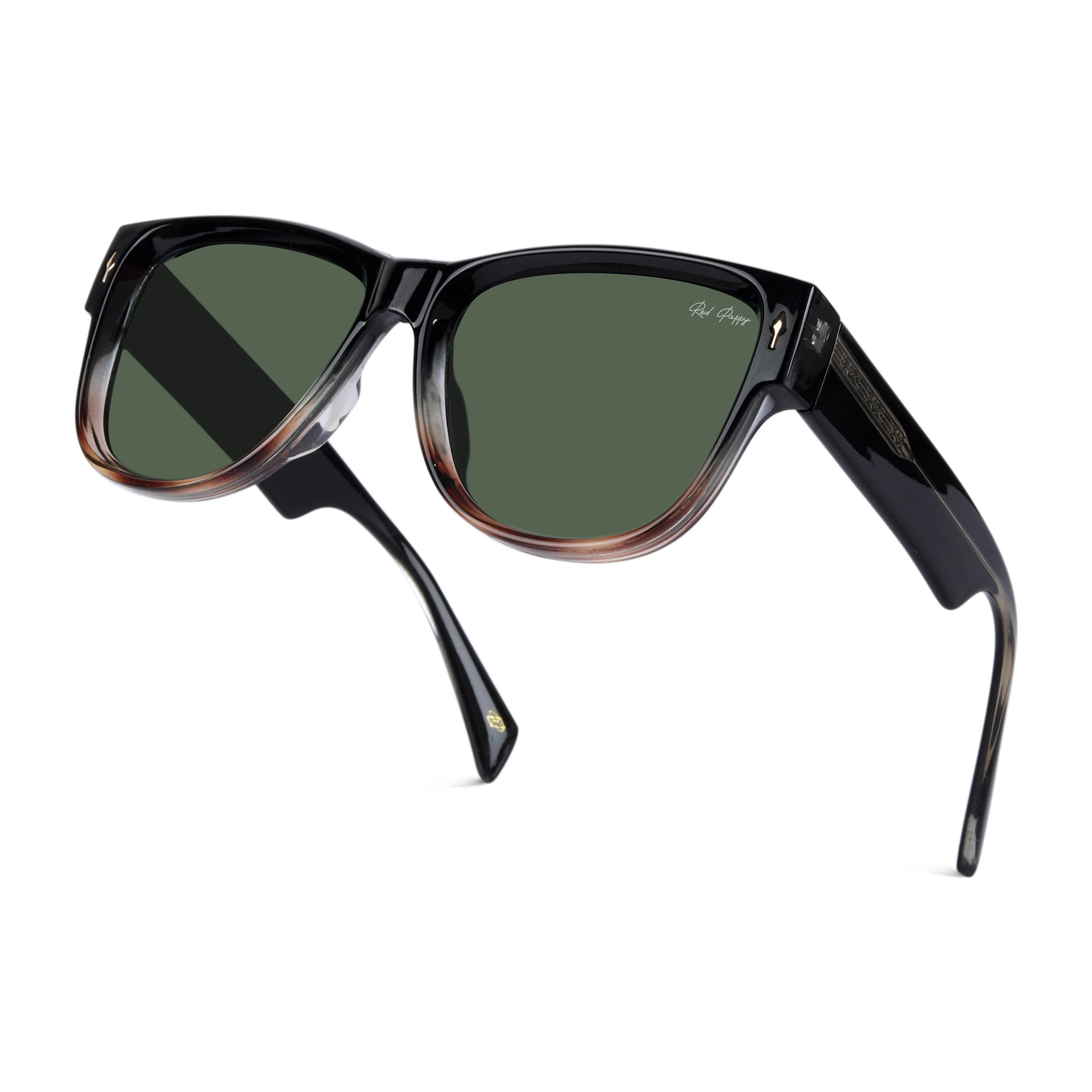 Majesty Green Wayfarer Sunglasses