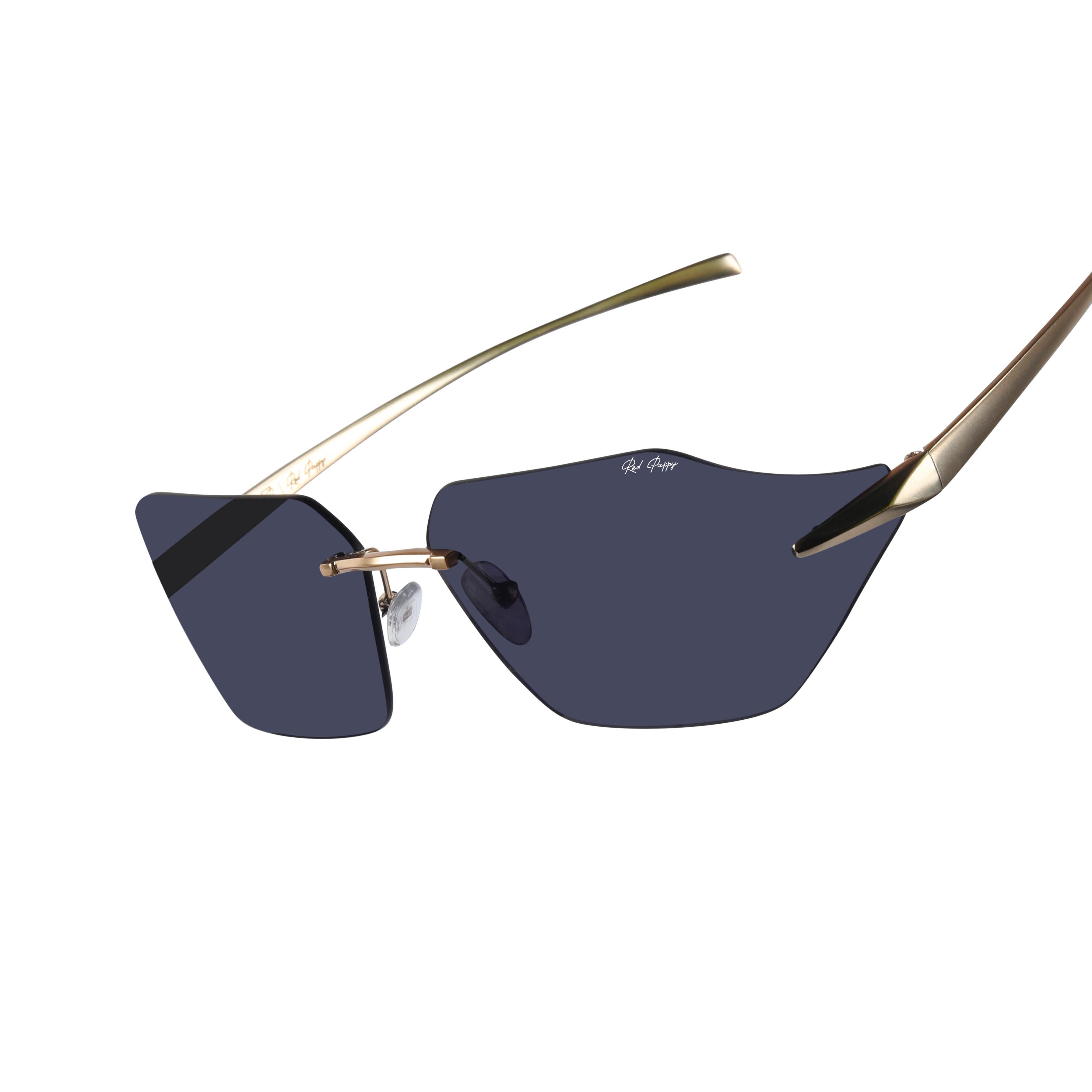 Mirage Black Rectangle Sunglasses