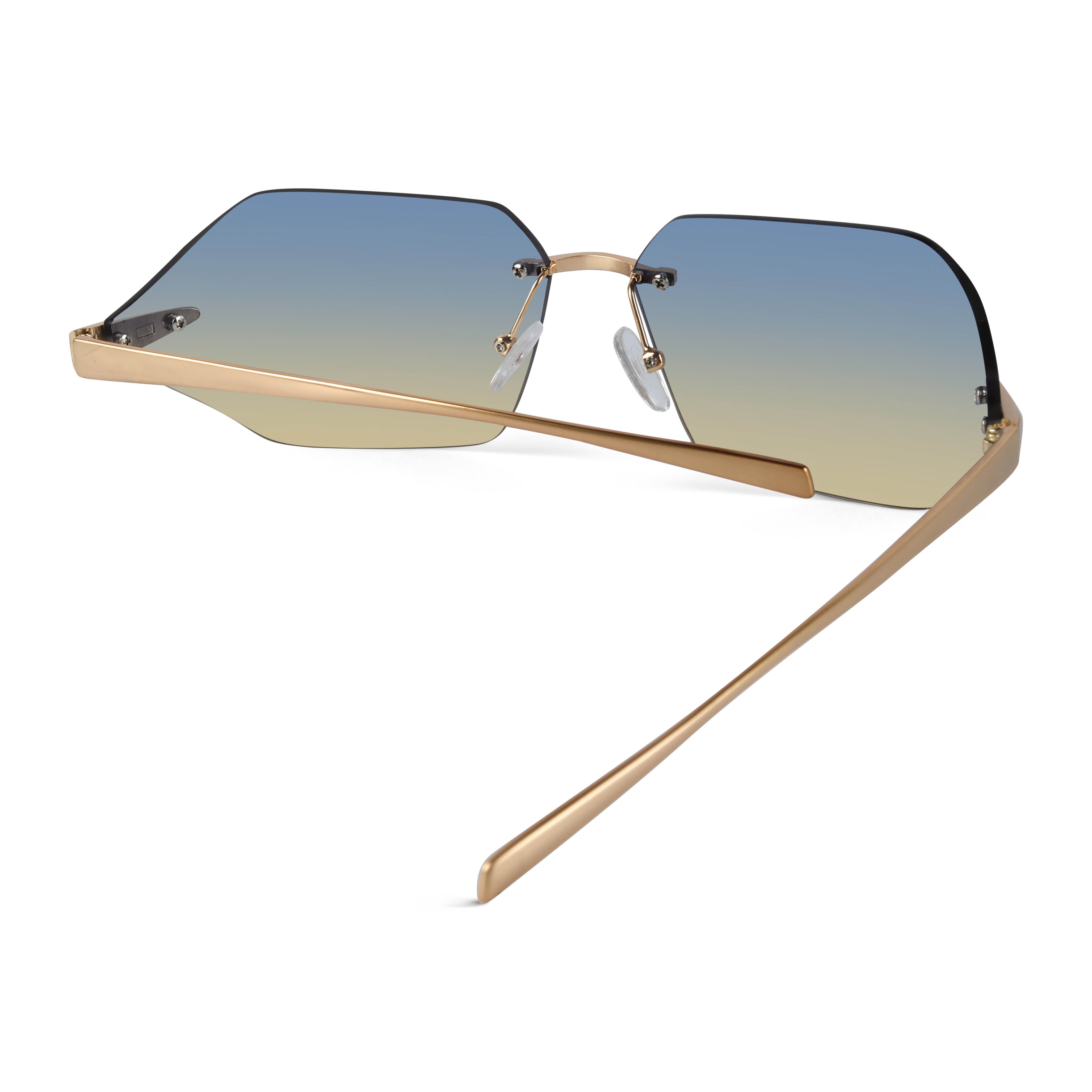 Mirage Blue Rectangle Sunglasses