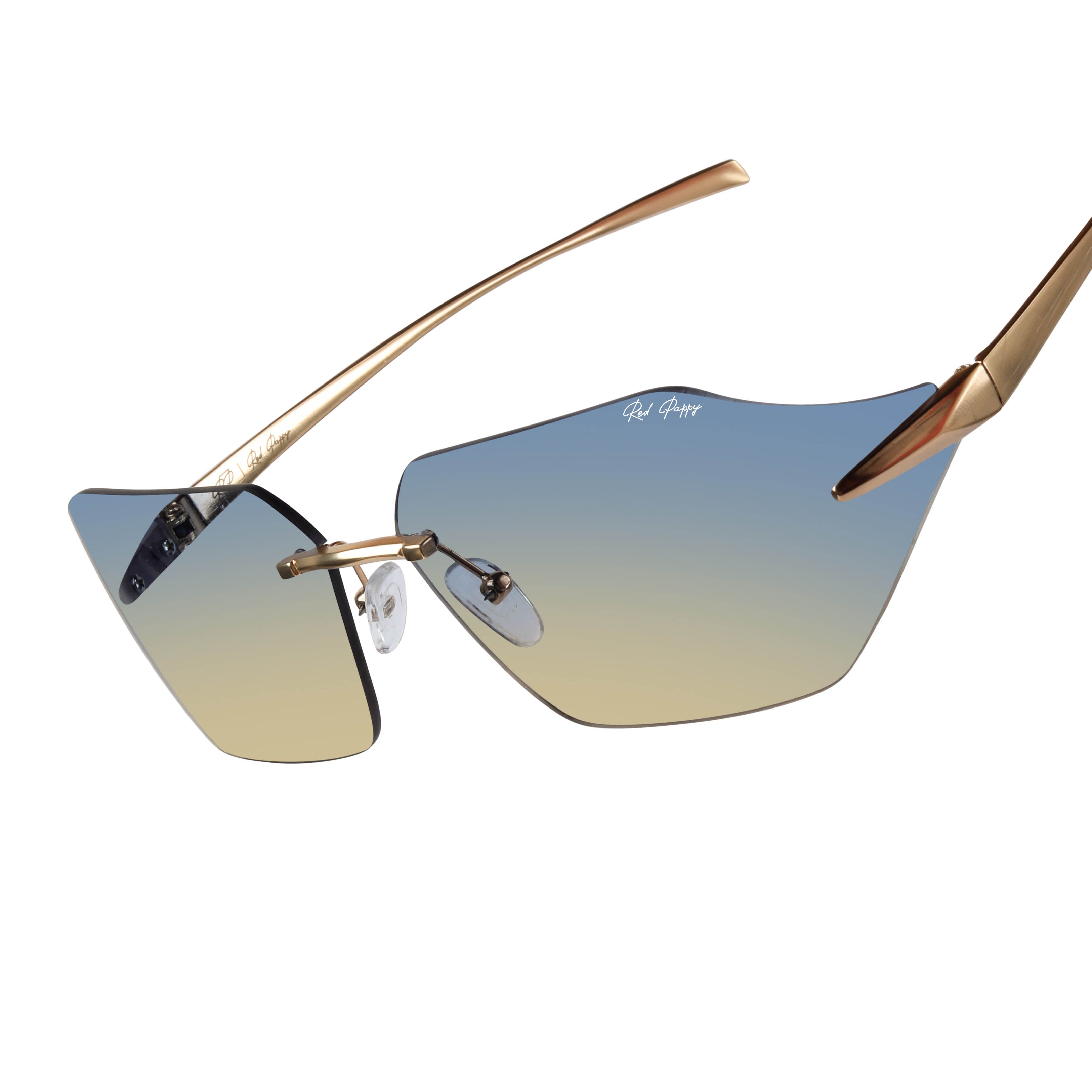 Mirage Blue Rectangle Sunglasses