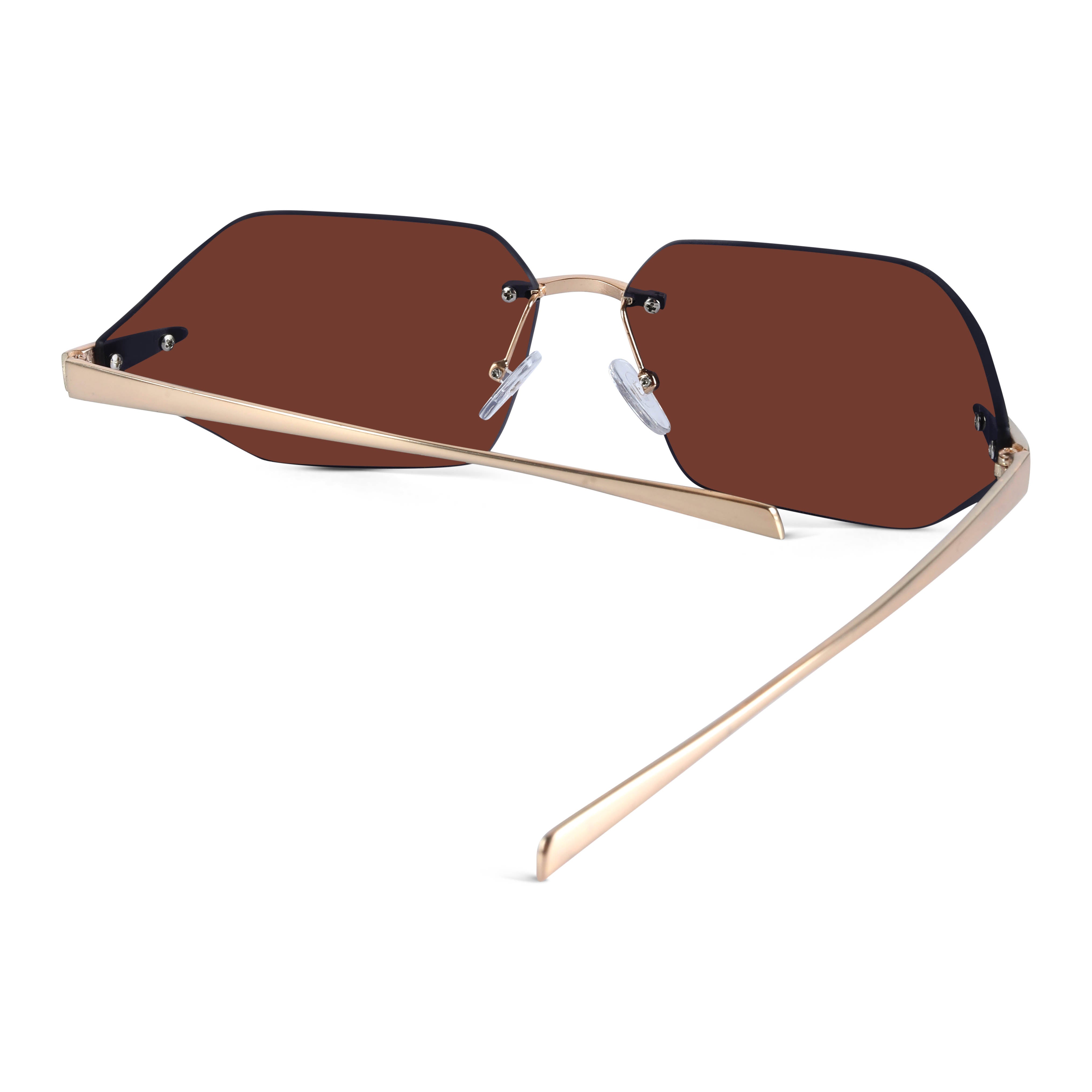 Mirage Brown Rectangle Sunglasses